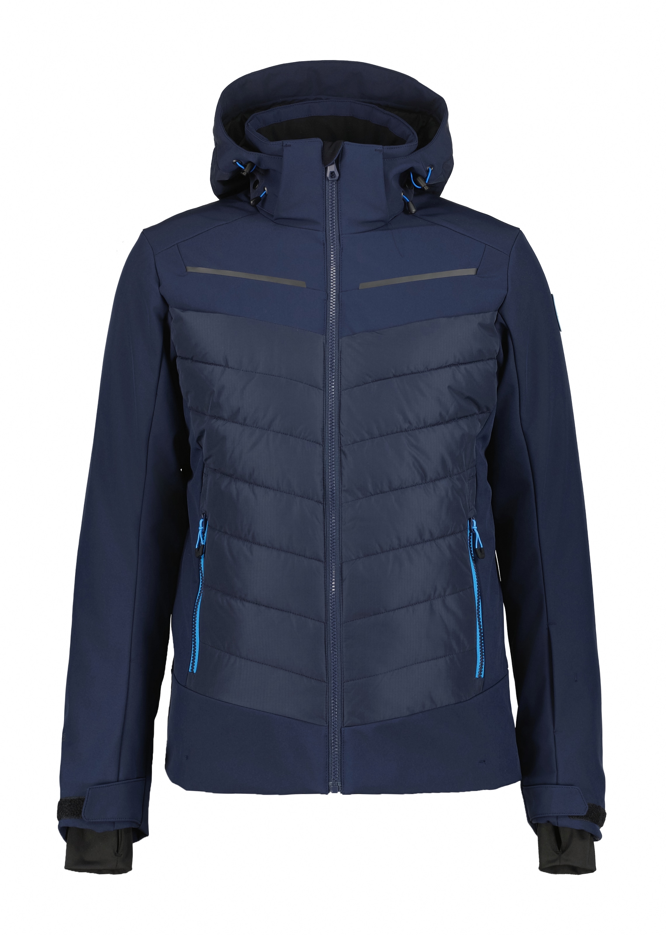 Icepeak Softshelljacke "H SOFTSHELLJACKE FREMONT", mit Kapuze, mit dezenten Logoschriftzügen und Patch am Oberarm