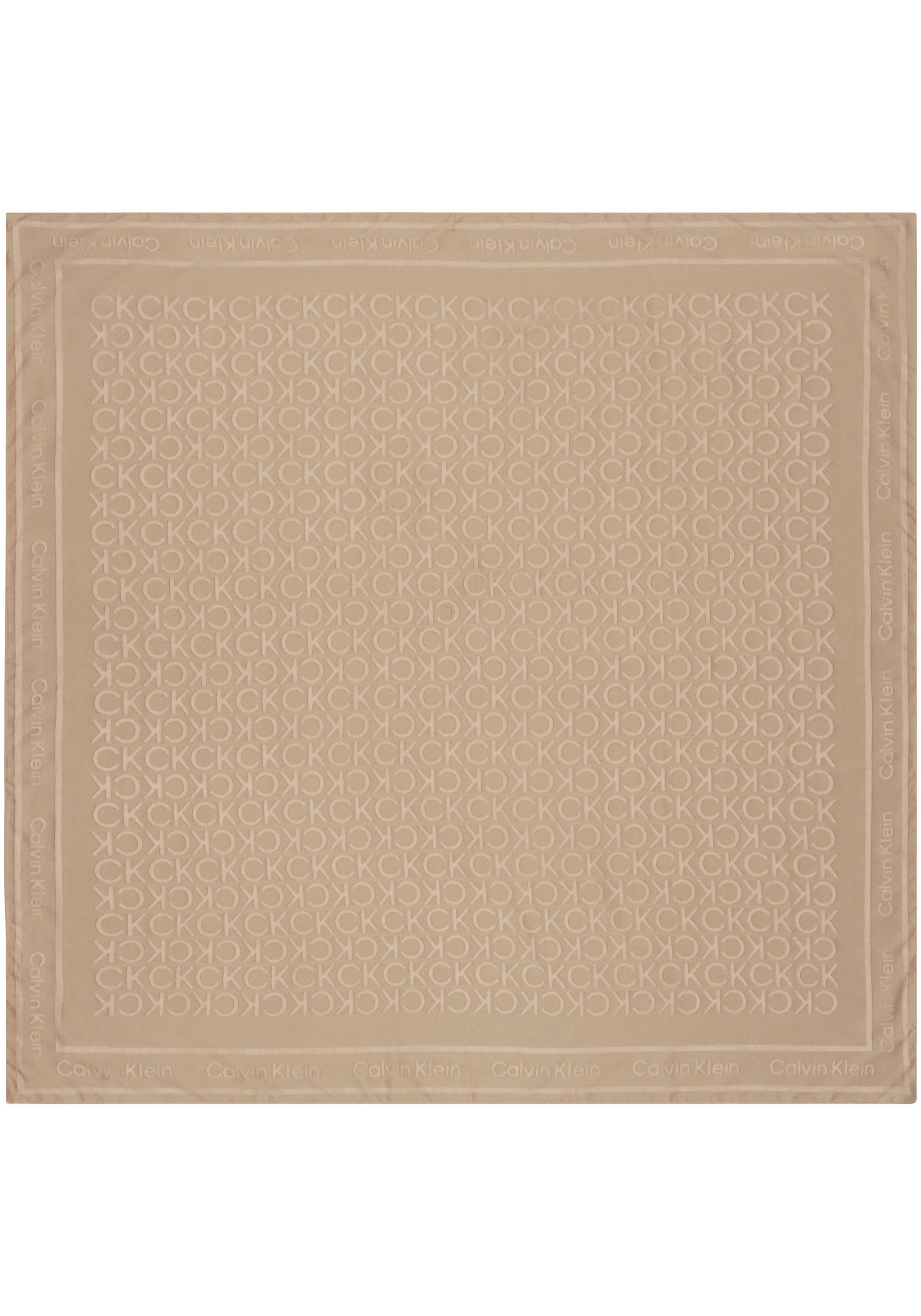 Calvin Klein Schal »BURNOUT MONOGRAM SCARF«, CK-Muster, Quadratisches Format