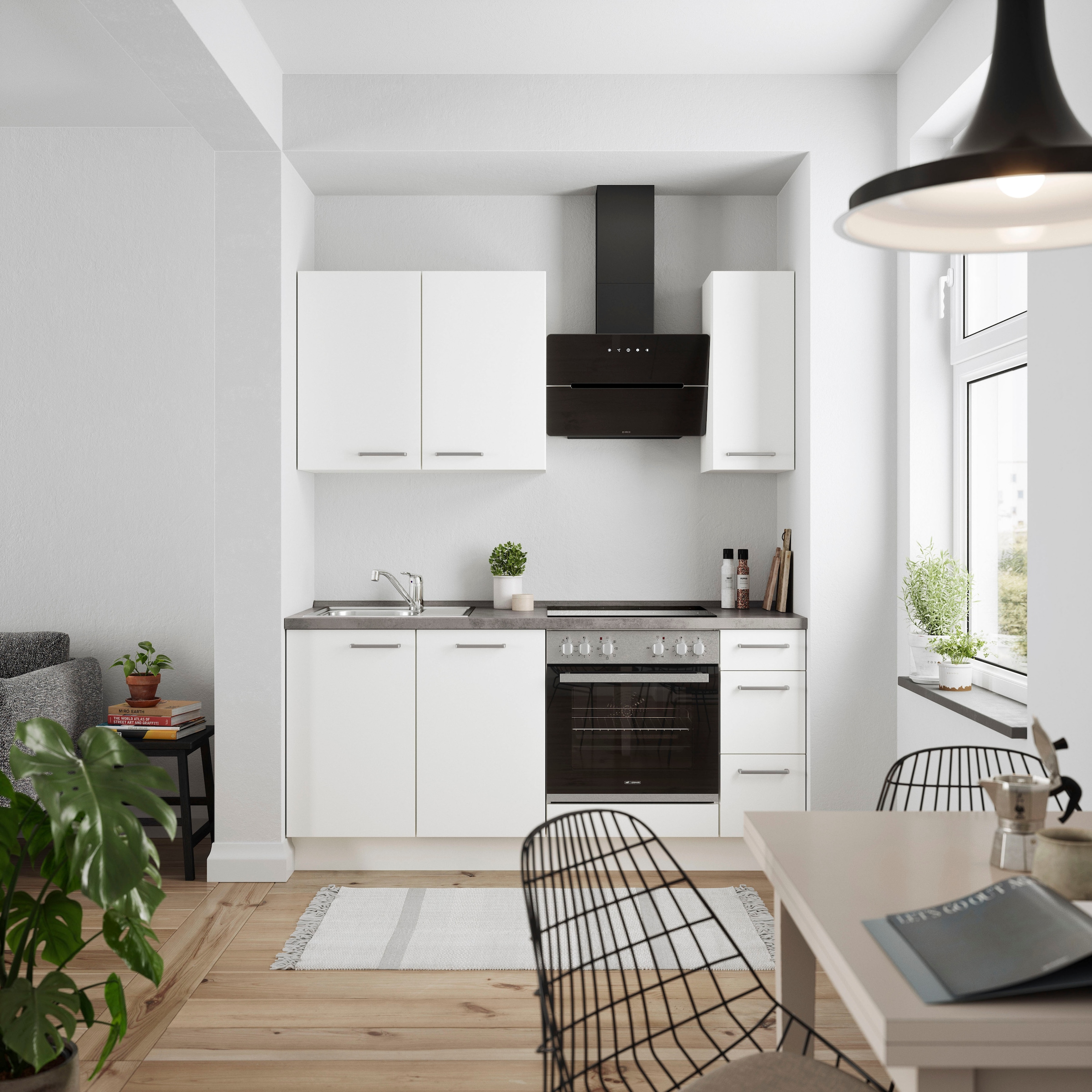 nobilia® Küchenzeile »"Touch II"«, vormontiert, Ausrichtung wählbar, Breite 180 cm, wahlw. mit E-Geräten