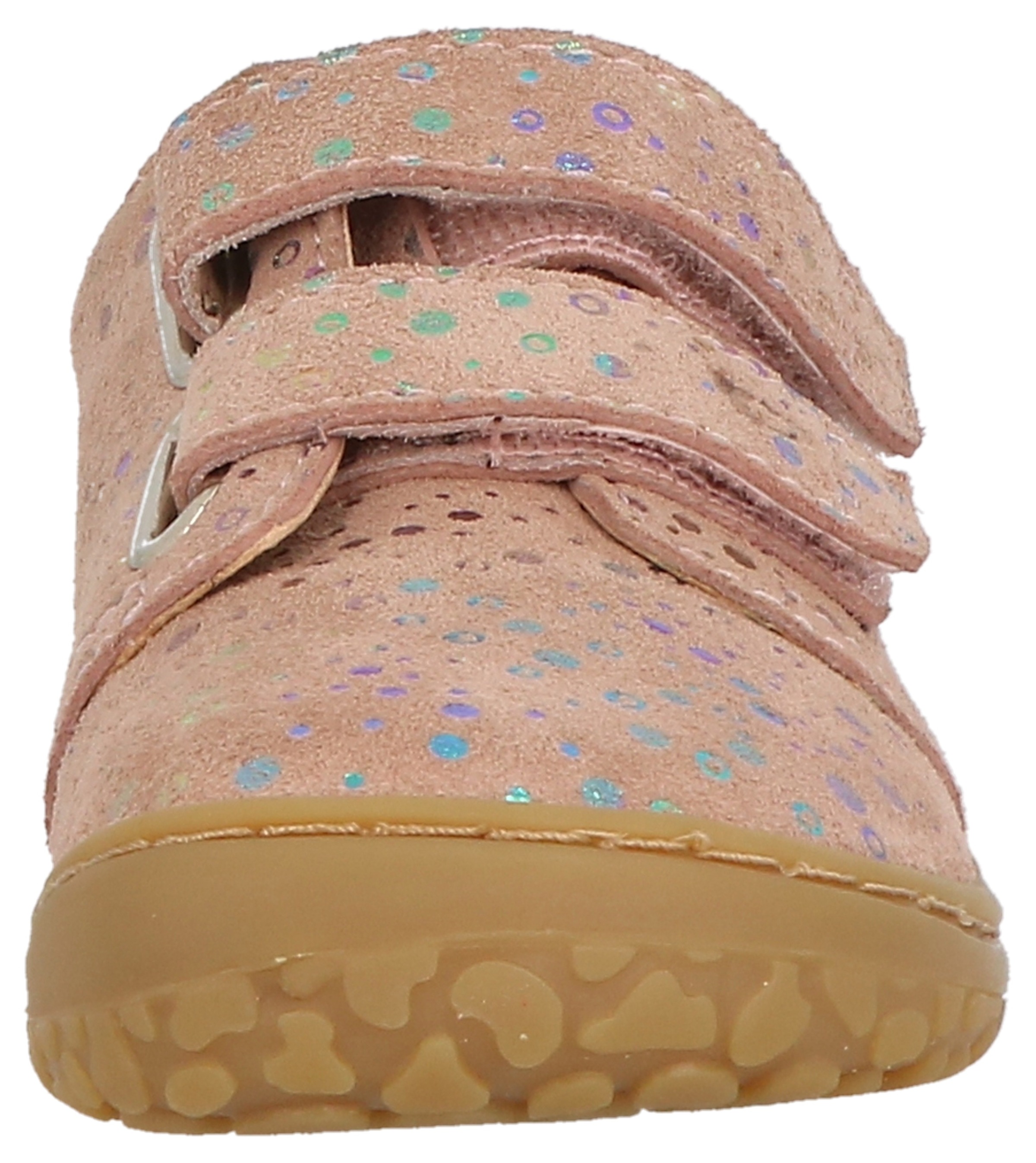 Lurchi Barfußschuh »Noah Barefoot«, Klettschuh, farbiger Glitzerdruck, Größenschablone zum Download