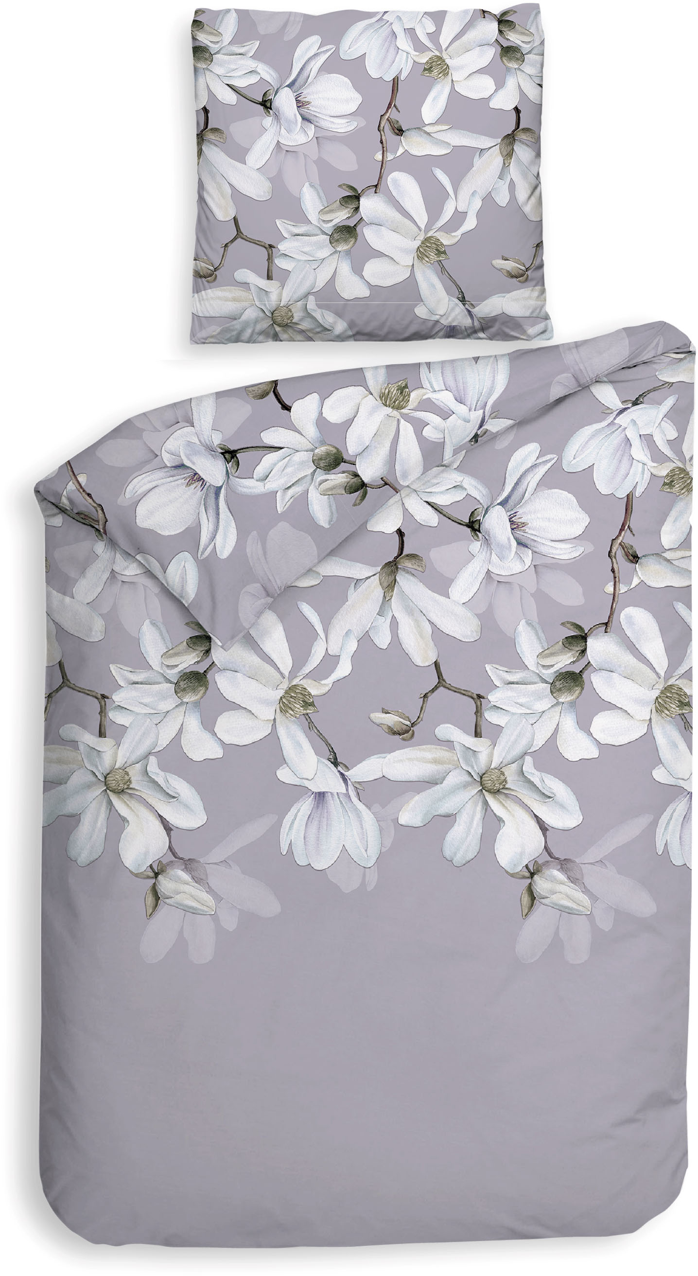 Heckett & Lane Bettwäsche "Stacey" 2 Stk. Blumen Design, 100% Baumwolle ab 135x200 cm.