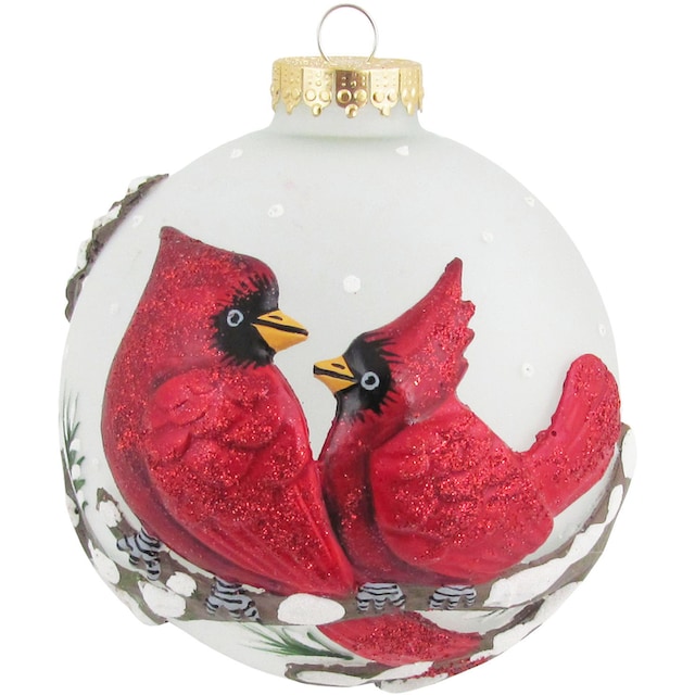 Krebs Glas Lauscha Weihnachtsbaumkugel »CBK30412, Weihnachtsdeko,  Christbaumschmuck, Christbaumkugeln Glas«, (1 St.), mit 3D Vogel kaufen |  BAUR
