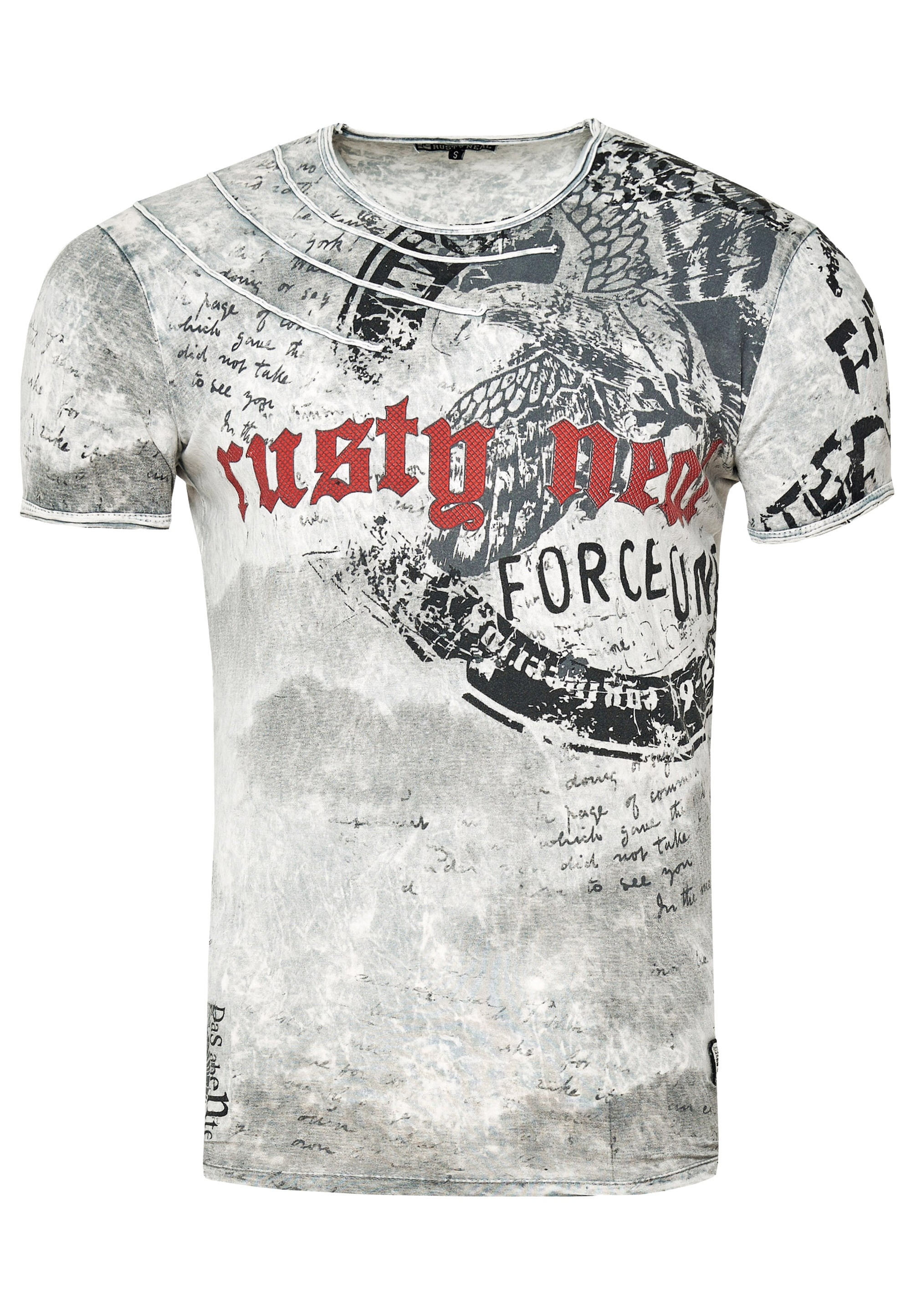 Rusty Neal T-Shirt mit eindrucksvollem Print