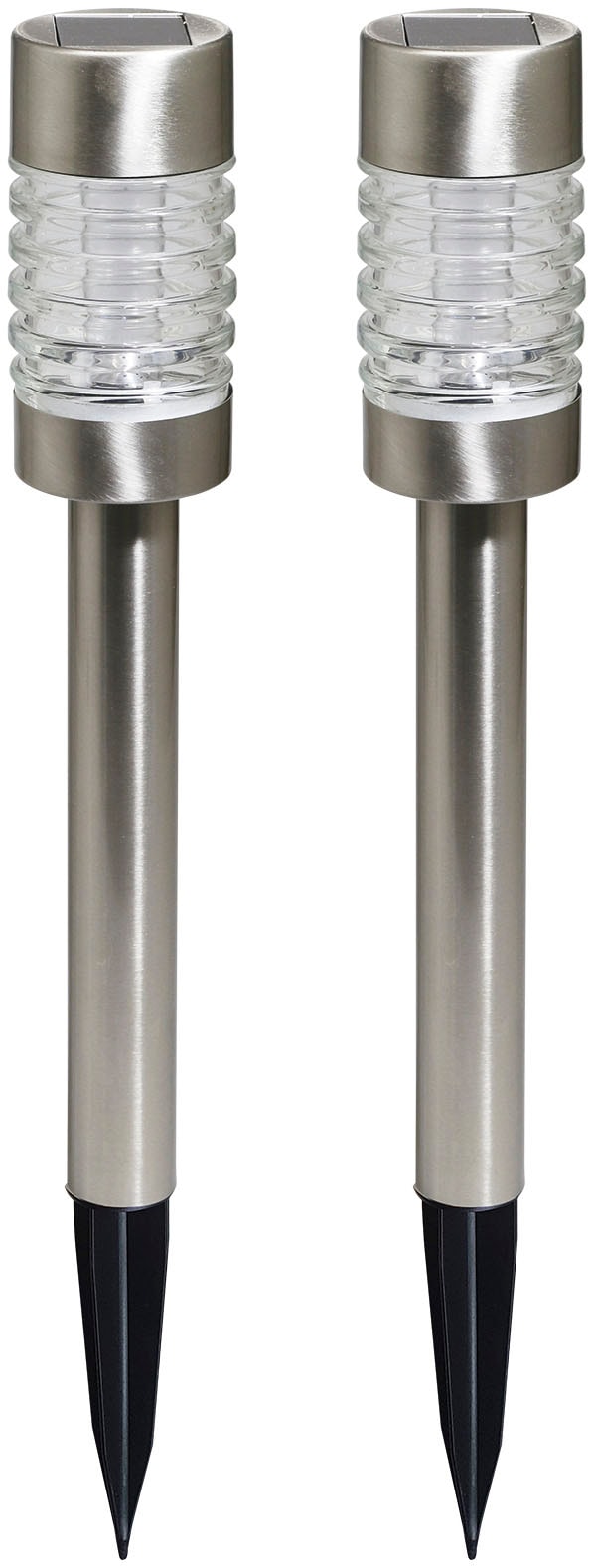 LUXFORM Gartenleuchte "Solar-Gartenleuchten - Torino - 2 Stück - Silber" LE günstig online kaufen