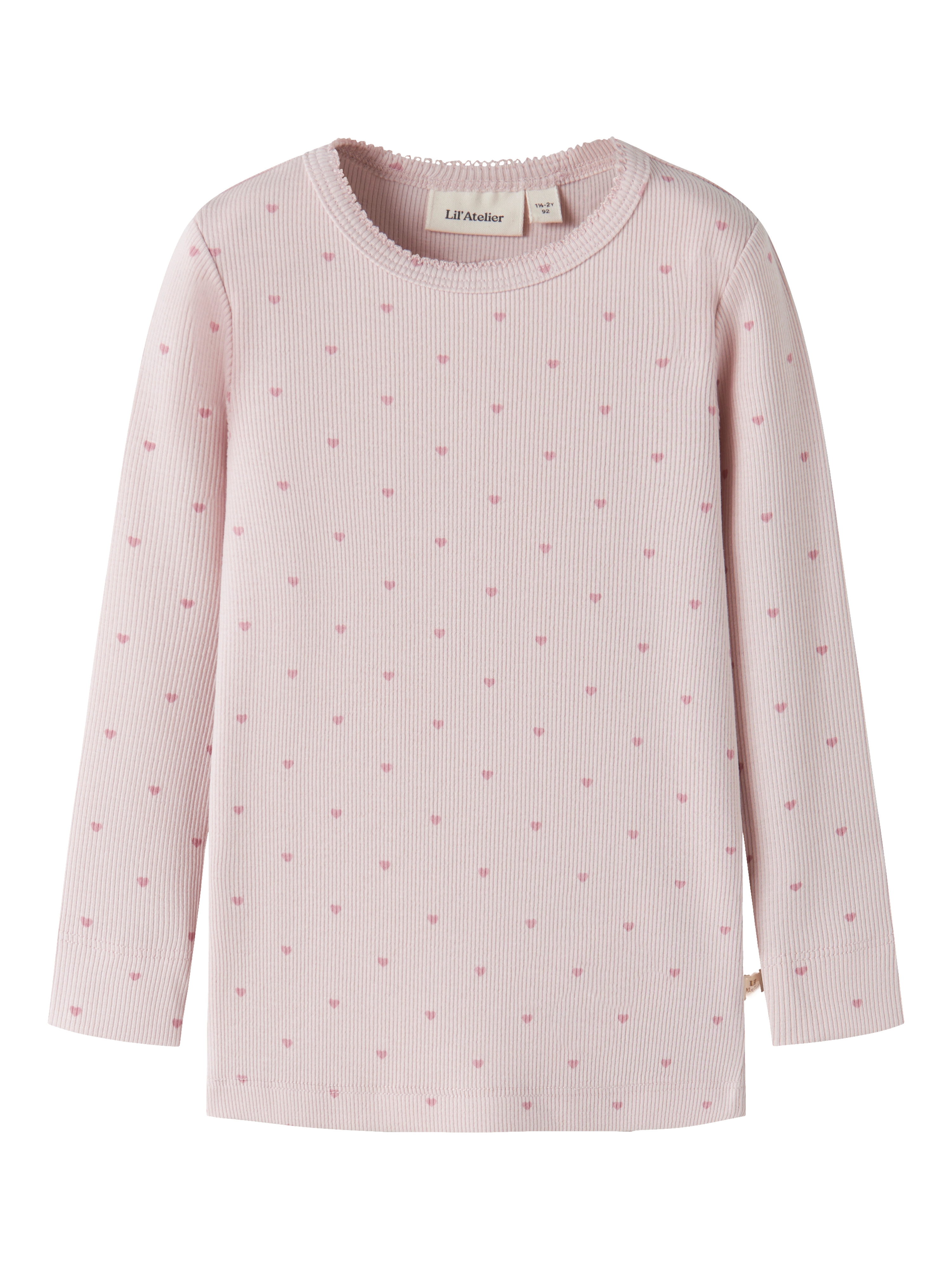 Lil Atelier Langarmshirt "NMFGAGO LS SLIM TOP LIL NOOS" weiche Jersey Rippqualität