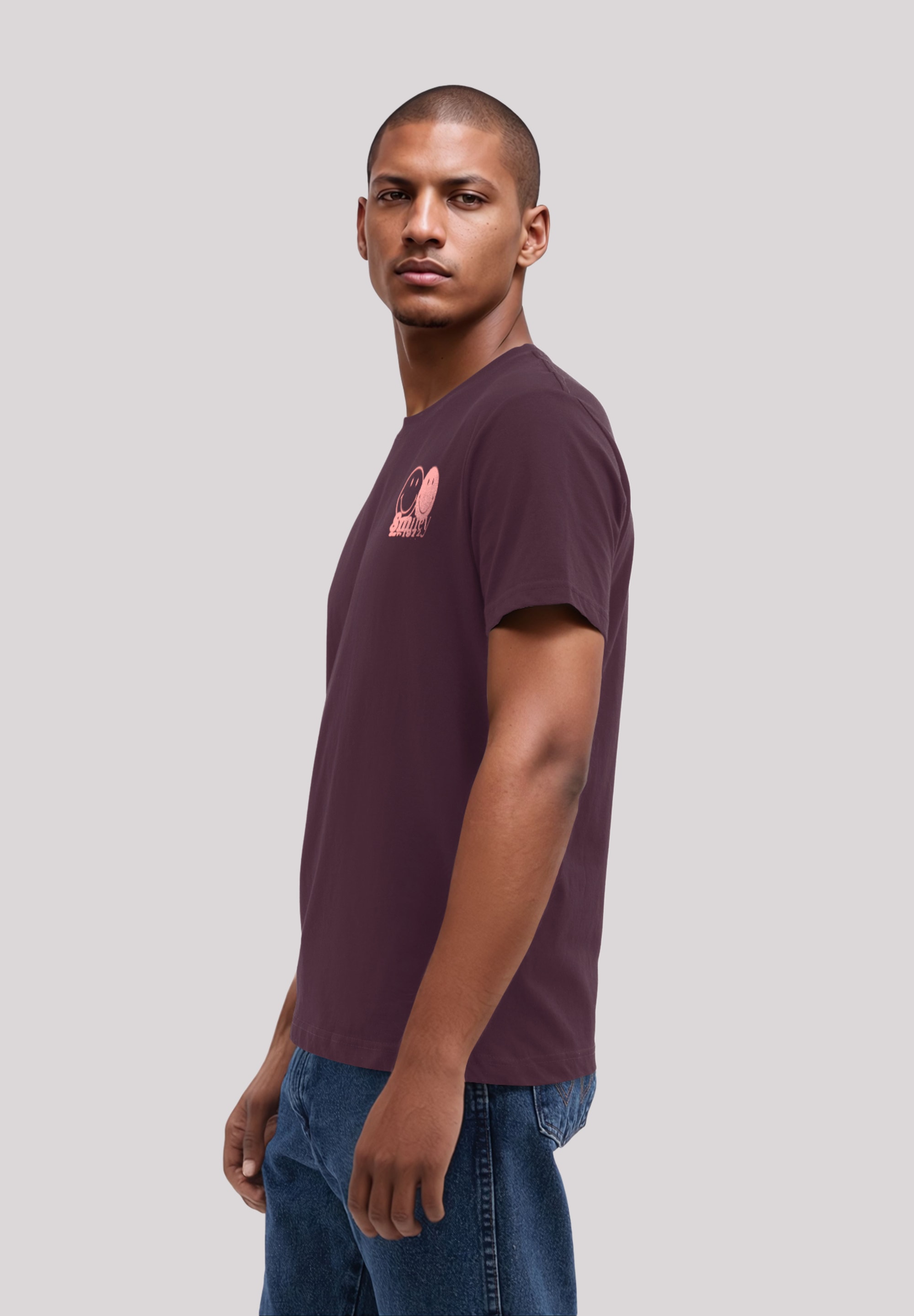 F4NT4STIC T-Shirt »Smiley Originals Rave Streetwear Orange«, Premium Qualität