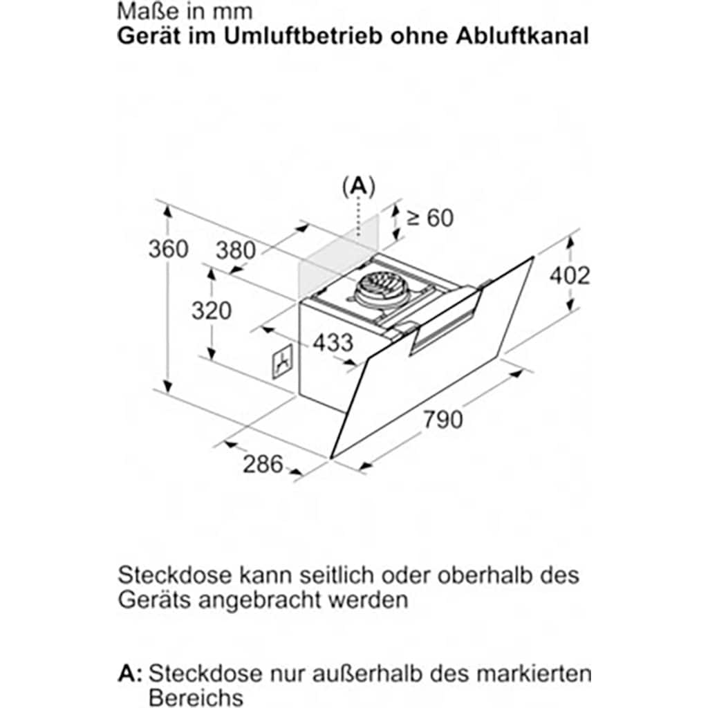 SIEMENS Kopffreihaube »LC87KFN60«, Serie iQ300