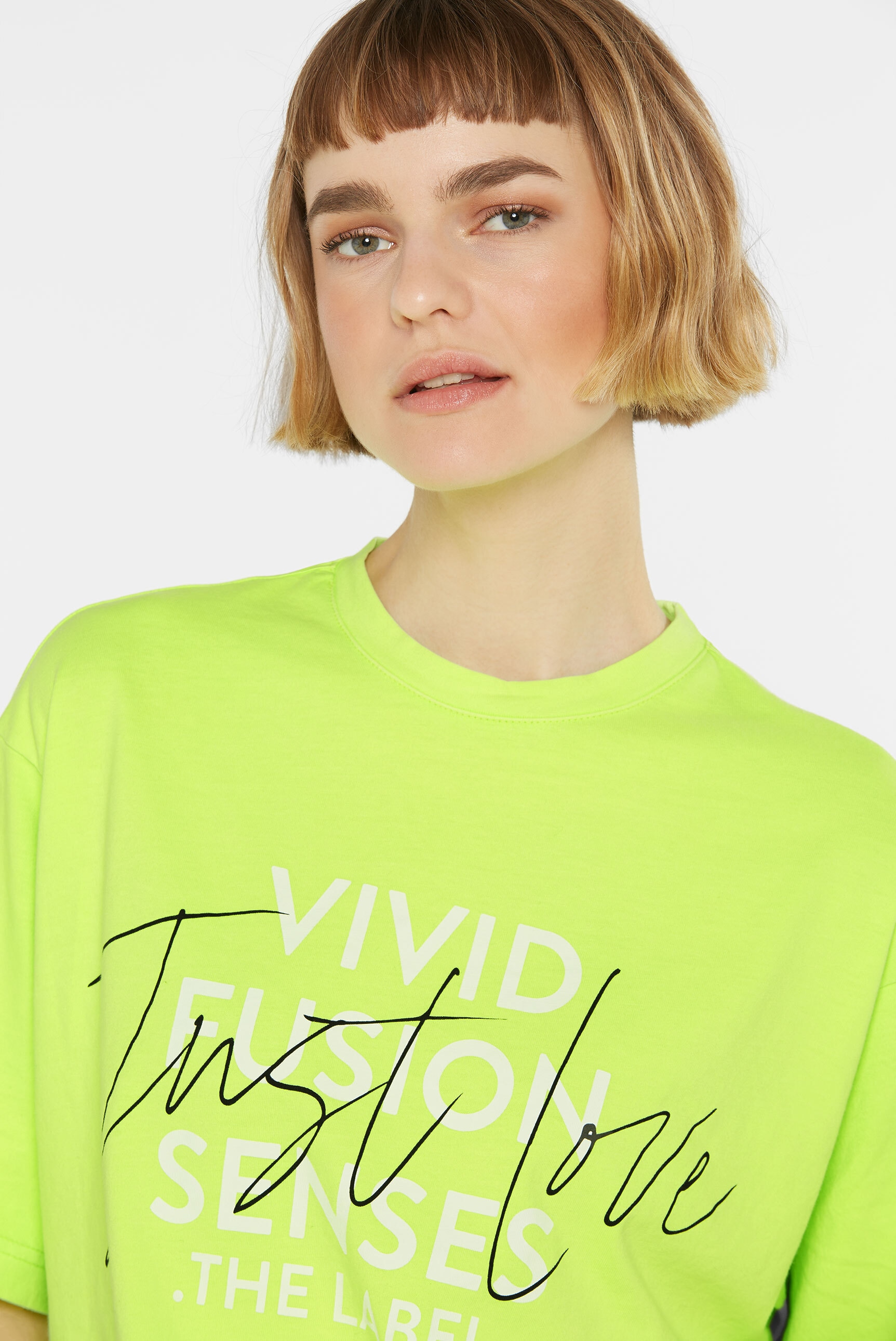 SENSES.THE LABEL Rundhalsshirt, aus Baumwolle