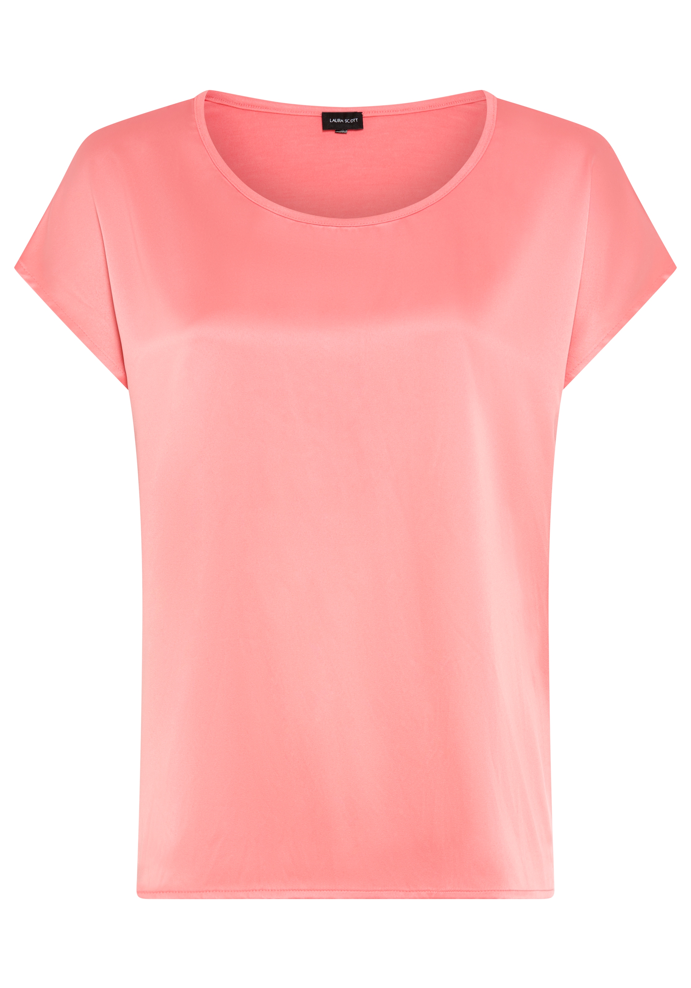 Laura Scott Shirtbluse »mit Satin-Vorderteil und hochflexiblen Jersey-Rücken« lockere Passfrom, zeitlos & gut zu kombinieren