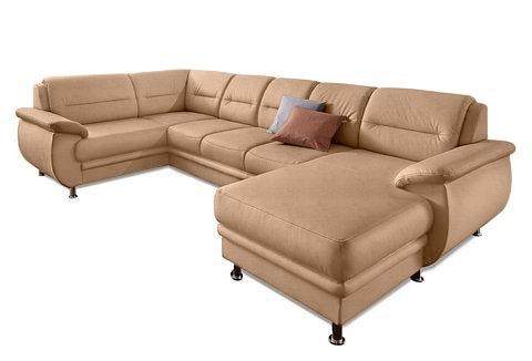 sit&more Wohnlandschaft "Mailand U-Form, B: 312 cm, XXL-Couch mit Komfortpolsterung" mit Schlaffunktion, Liegefl. 122x247 cm, diverse Lederqualitäten