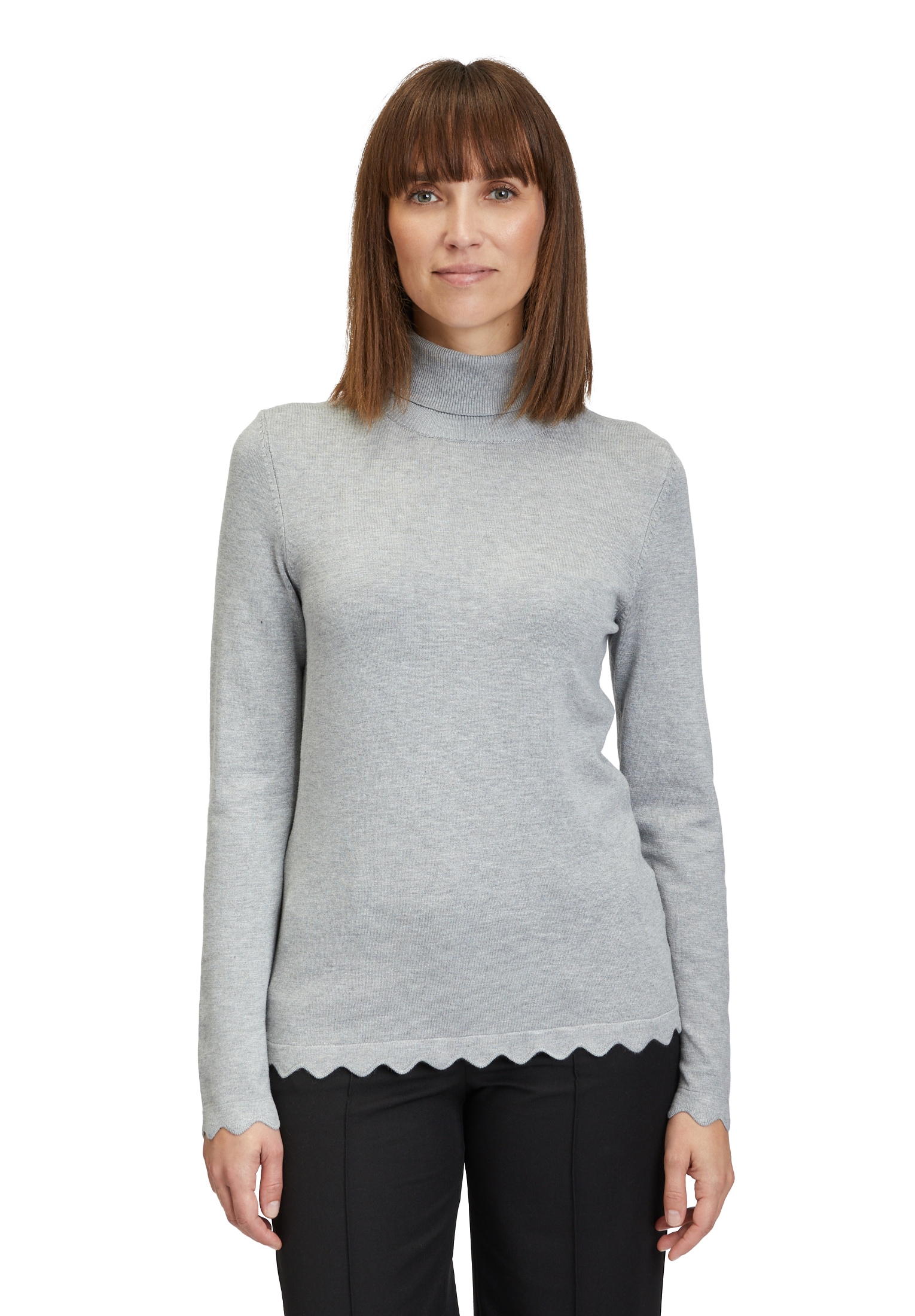 Betty Barclay Strickpullover "Betty Barclay Feinstrickpullover mit Wellenstruktur", Bogenkante