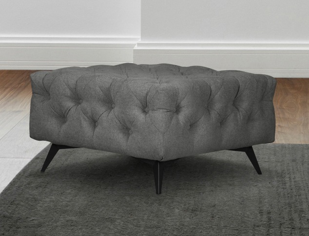 Home affaire Polsterhocker "Amaury" Chesterfield-Optik, Breite 80cm, Fußfar günstig online kaufen