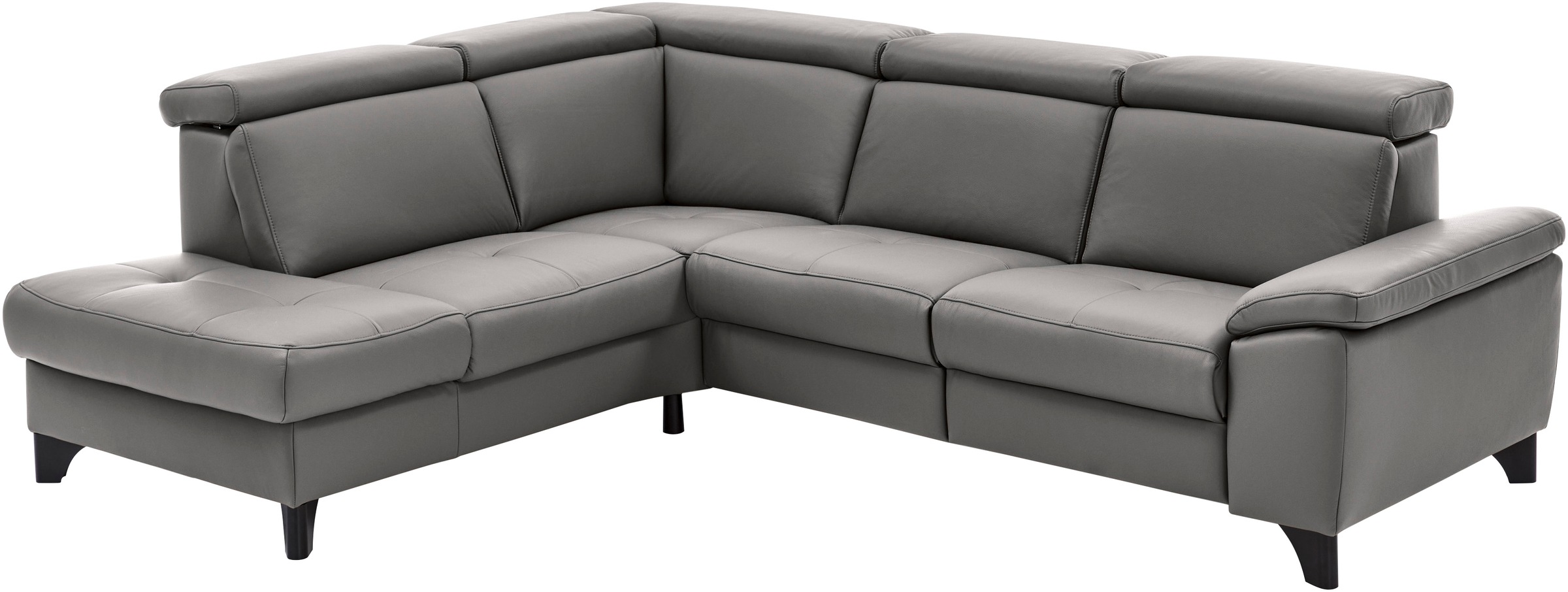 Die PlanBar Ecksofa "PN-EM23166 L-Form" optional mit Kopfteilverstellung und Stauraum