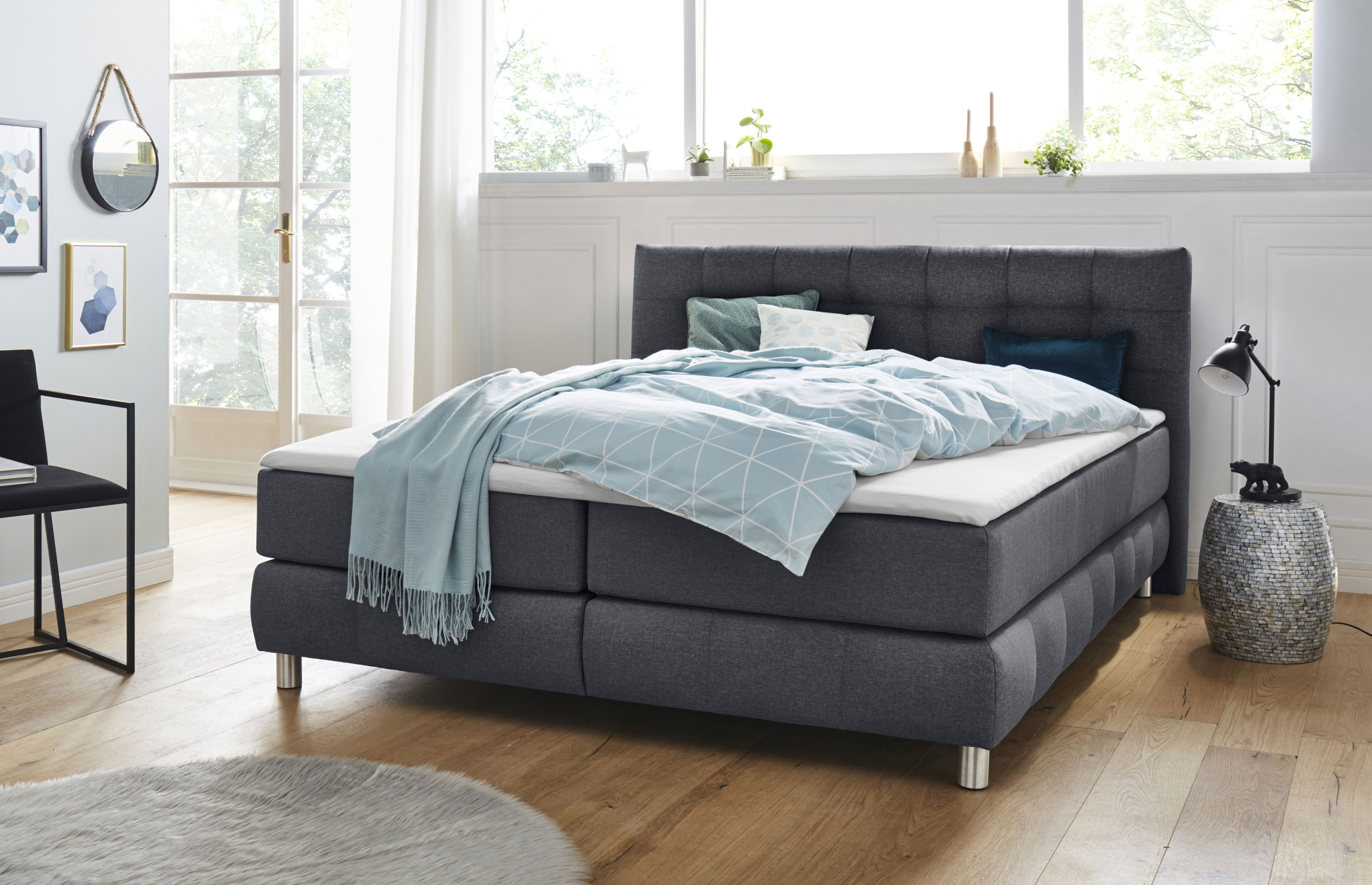 Home affaire Boxspringbett "Salo" incl. Topper, 6 Breiten, 2 Härtegrade, TFK auch in Härtegrad 4