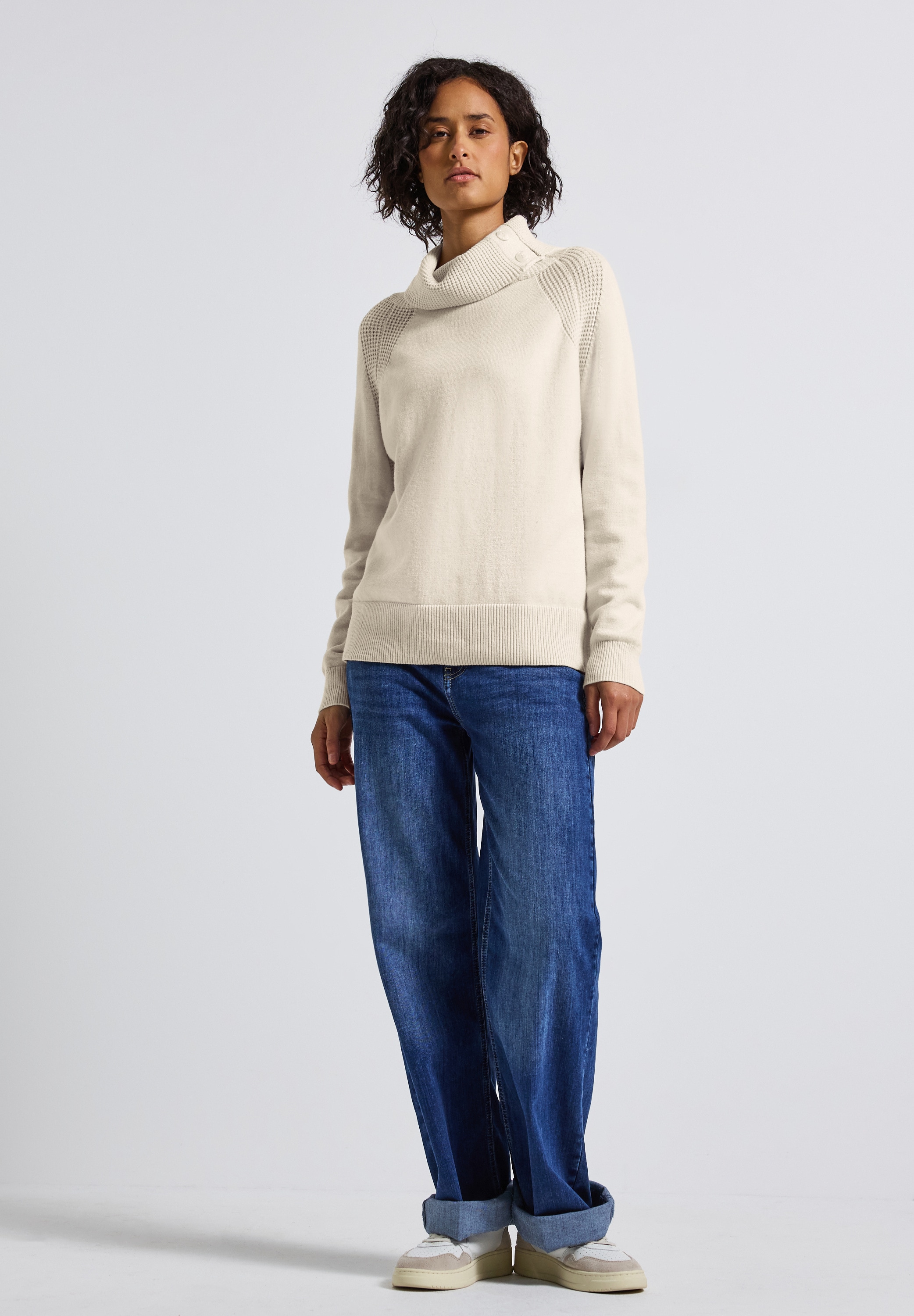 STREET ONE Rollkragenpullover, mit Stehkragen