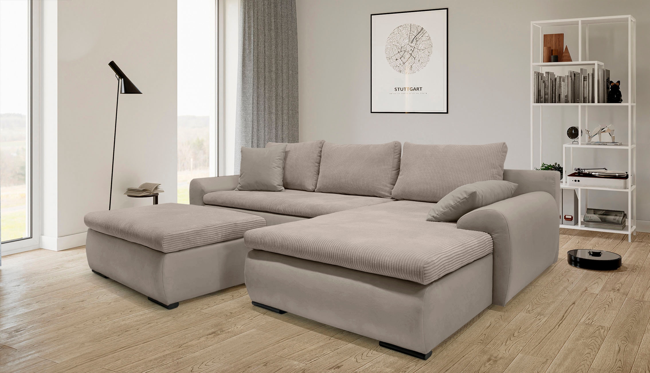 Home affaire Ecksofa »Win L-Form«, wahlweise mit Bettfunktion und Bettkasten