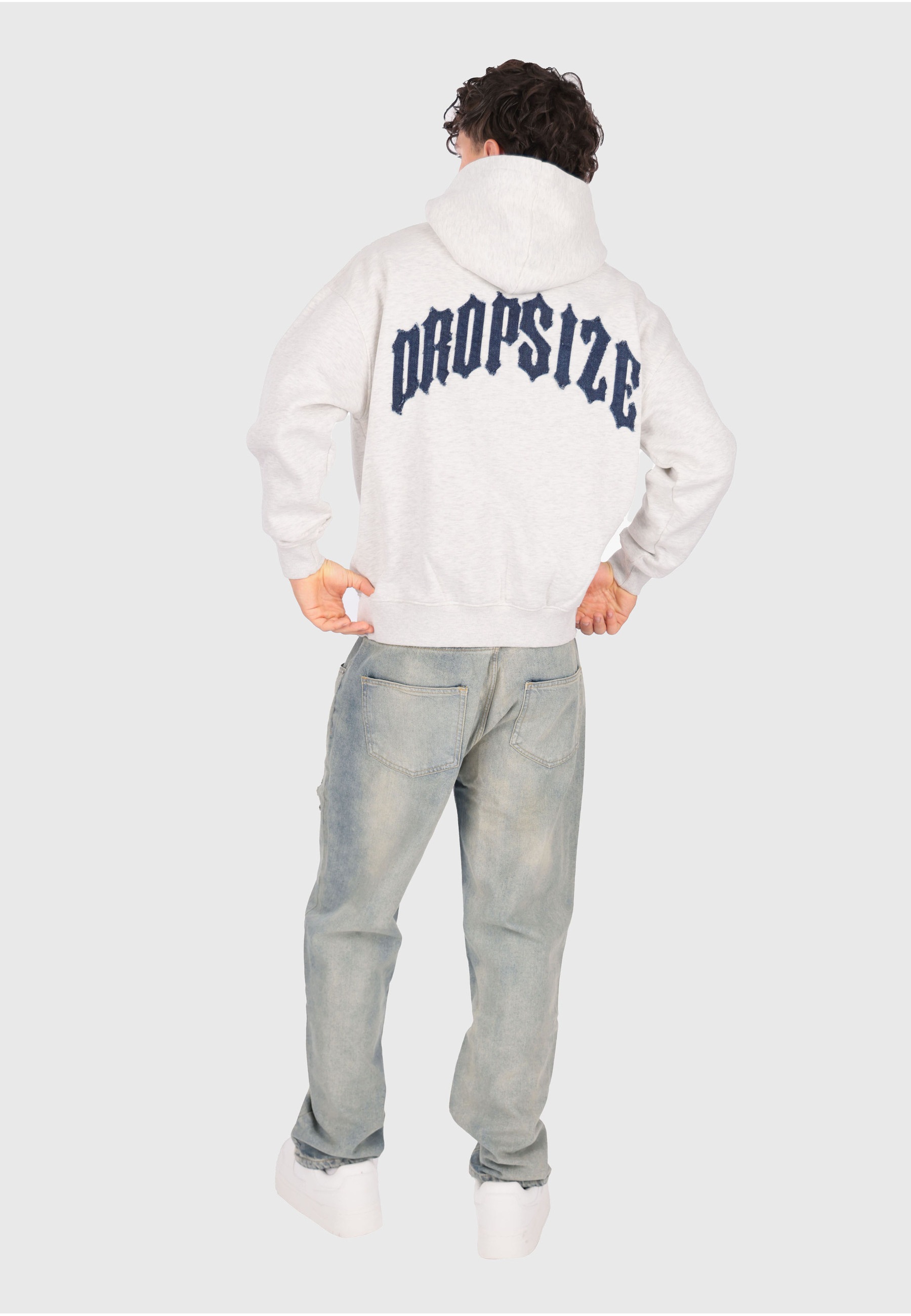 Dropsize Kapuzensweatshirt »Dropsize DENIM APPLICATION HOODIE«, 1 Stk.
