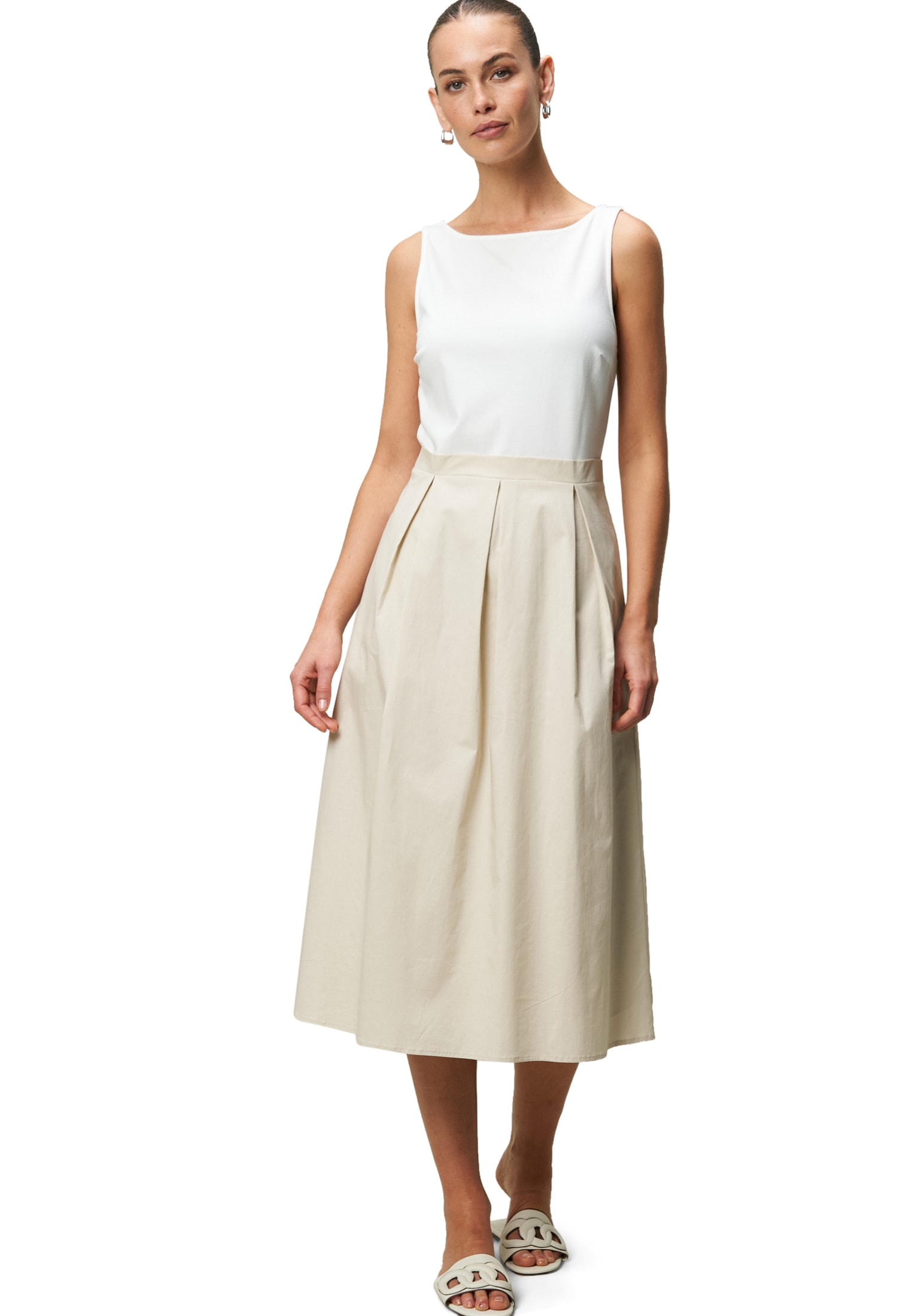 Zero Midikleid "Damen Sommerkleid Midikleid 2-in1-Optik ausgestellt" Eingri günstig online kaufen