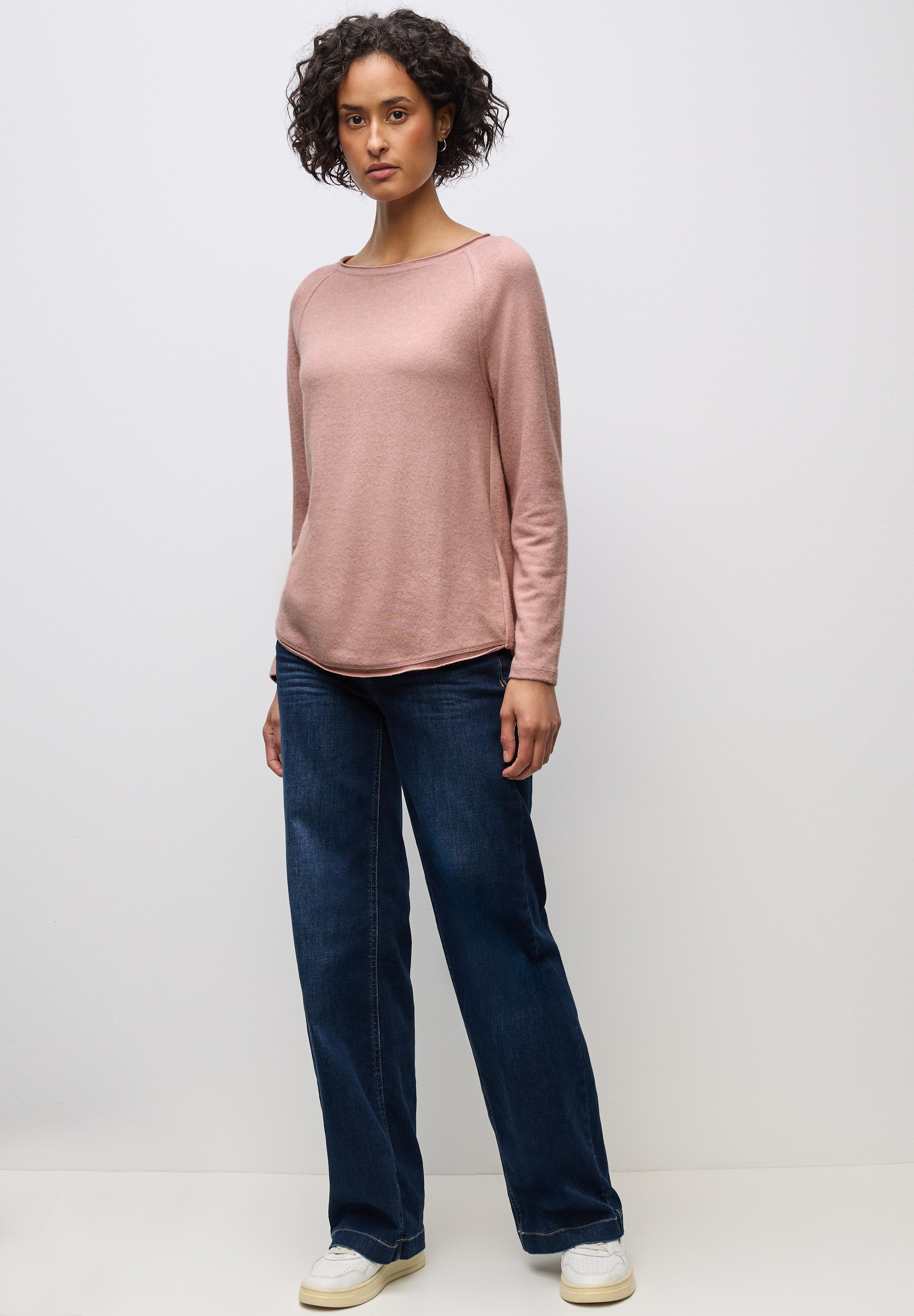 STREET ONE Langarmshirt, aus softem Materialmix