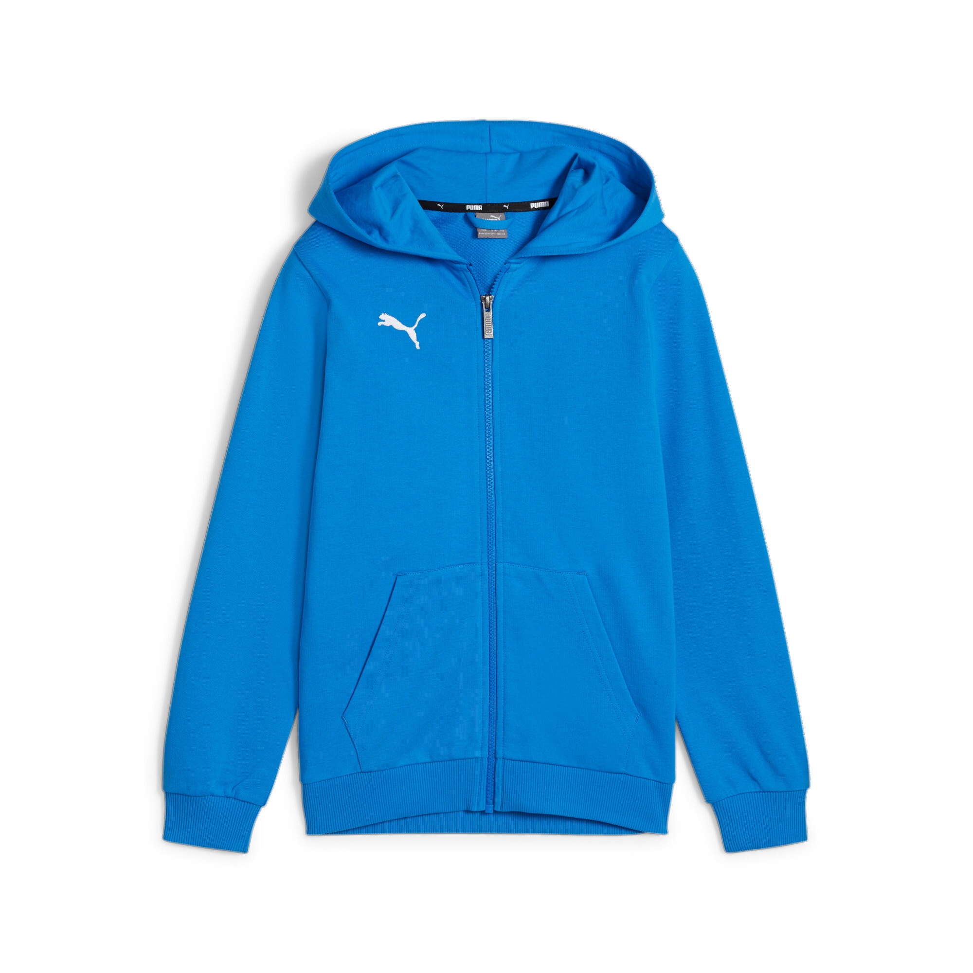 PUMA Kapuzensweatjacke "TEAMGOAL CASUALS HOODED JACKET JR" mit Kapuze, für Fußball, mit Reißverschluss, Regular Fit