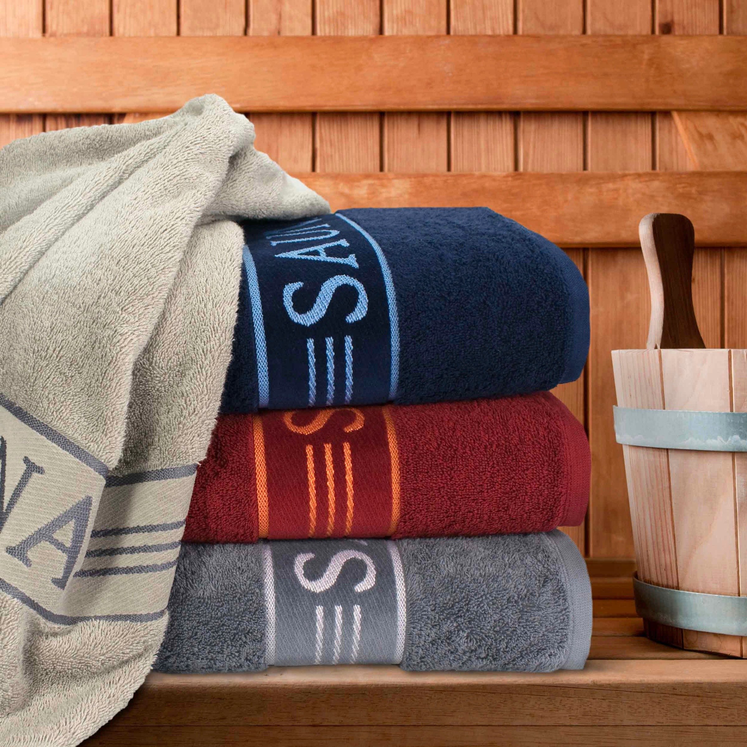 Möve for frottana Saunatuch "Möve" mit Saunaschriftzug auf der Bördüre günstig online kaufen