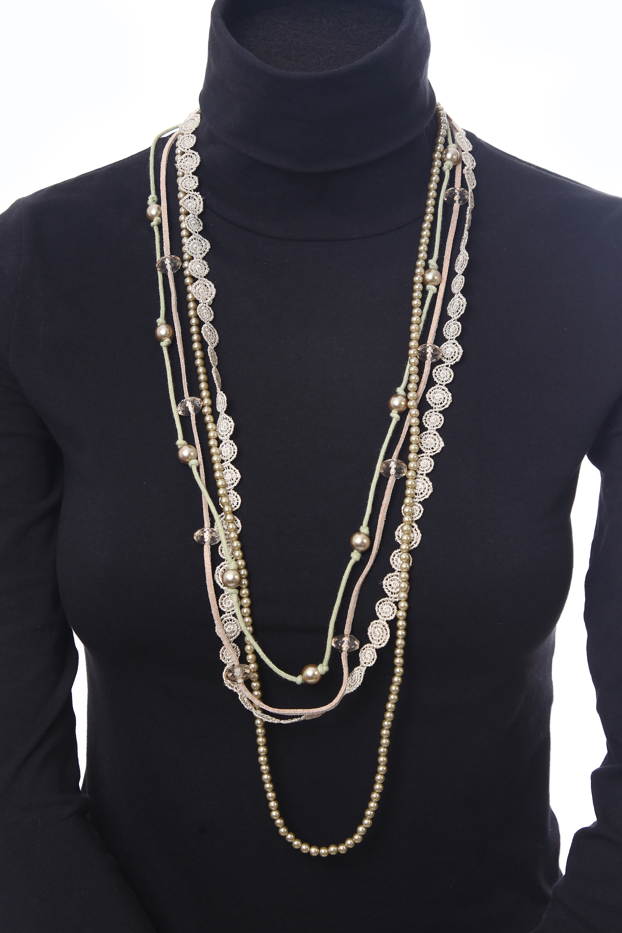 COLLEZIONE ALESSANDRO Lange Kette »Belinda«, mit Spitzenborte