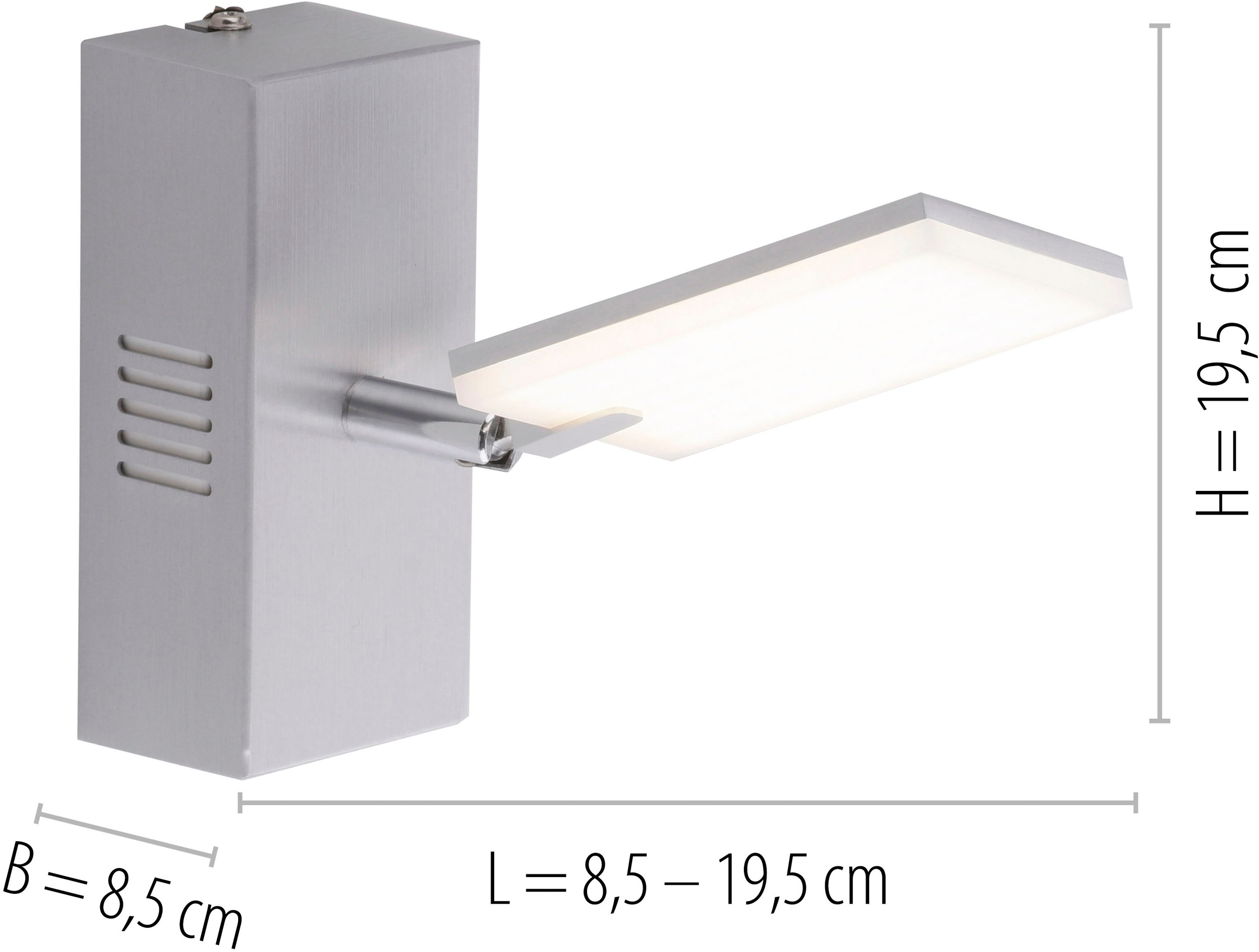 Neuhaus PURE LED Wandleuchte »PURE Mira« LED-Board 1 Stk. warmweiß - kaltweiß Dimmbar, CCT, Wippschalter, Fernbedienung, beweglich