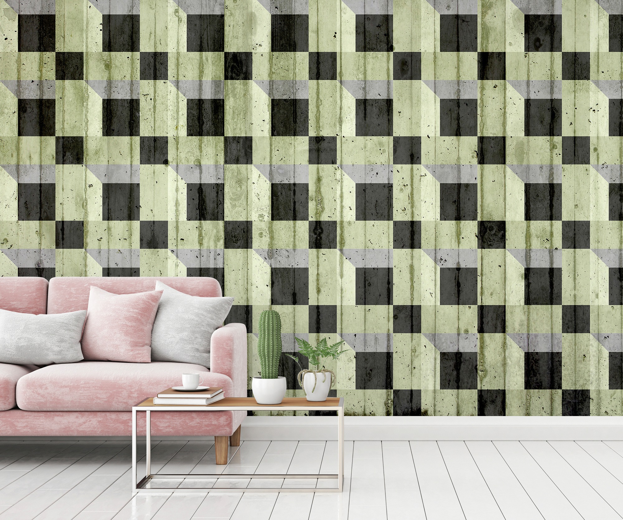 Architects Paper Fototapete »Atelier 47 Squares 3D 3«, 3D-Optik, Vlies, Wand, Schräge, Decke