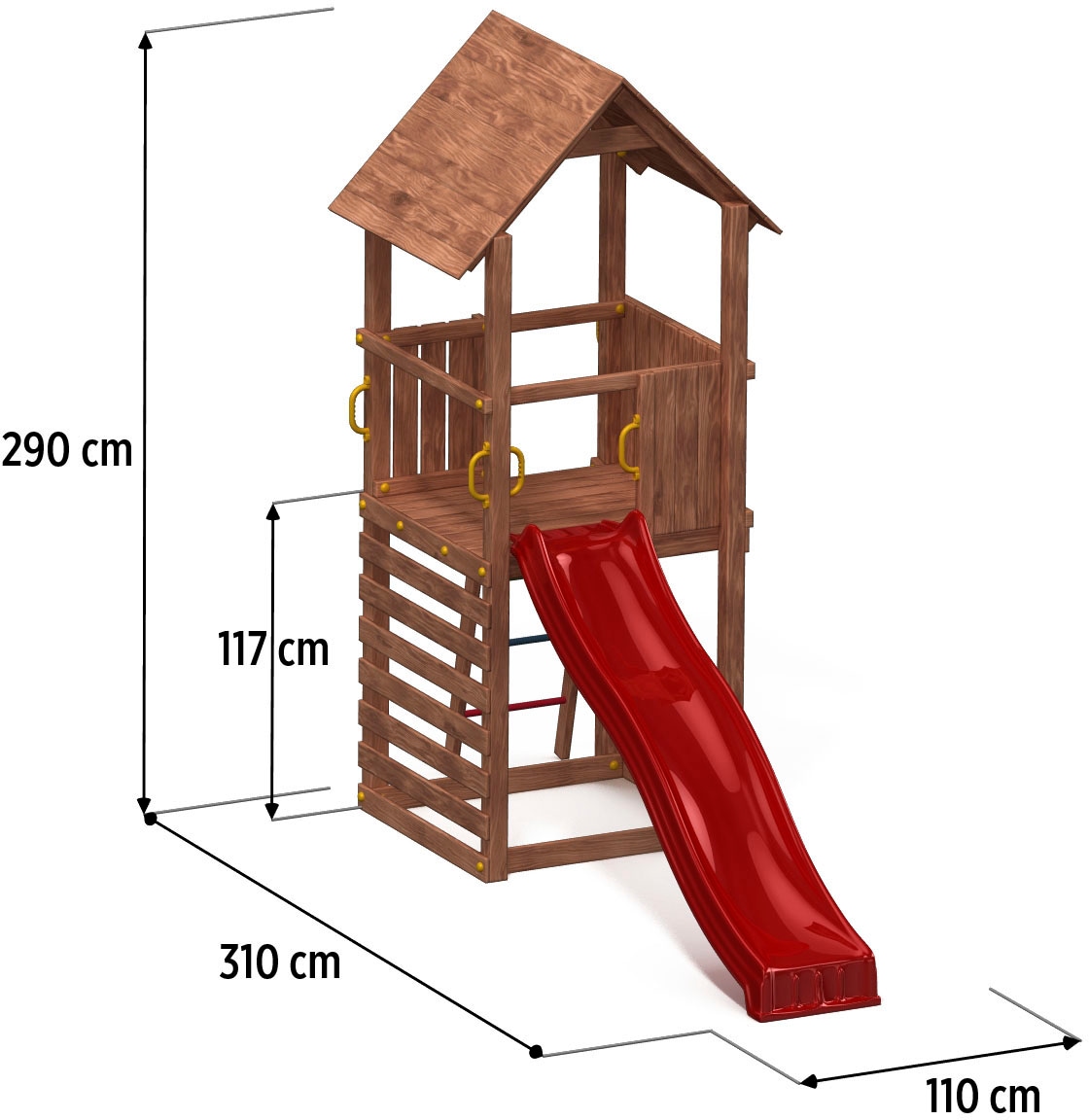 FUNGOO Spielturm »CAROL 1«, mit Rutsche & Kletterwand