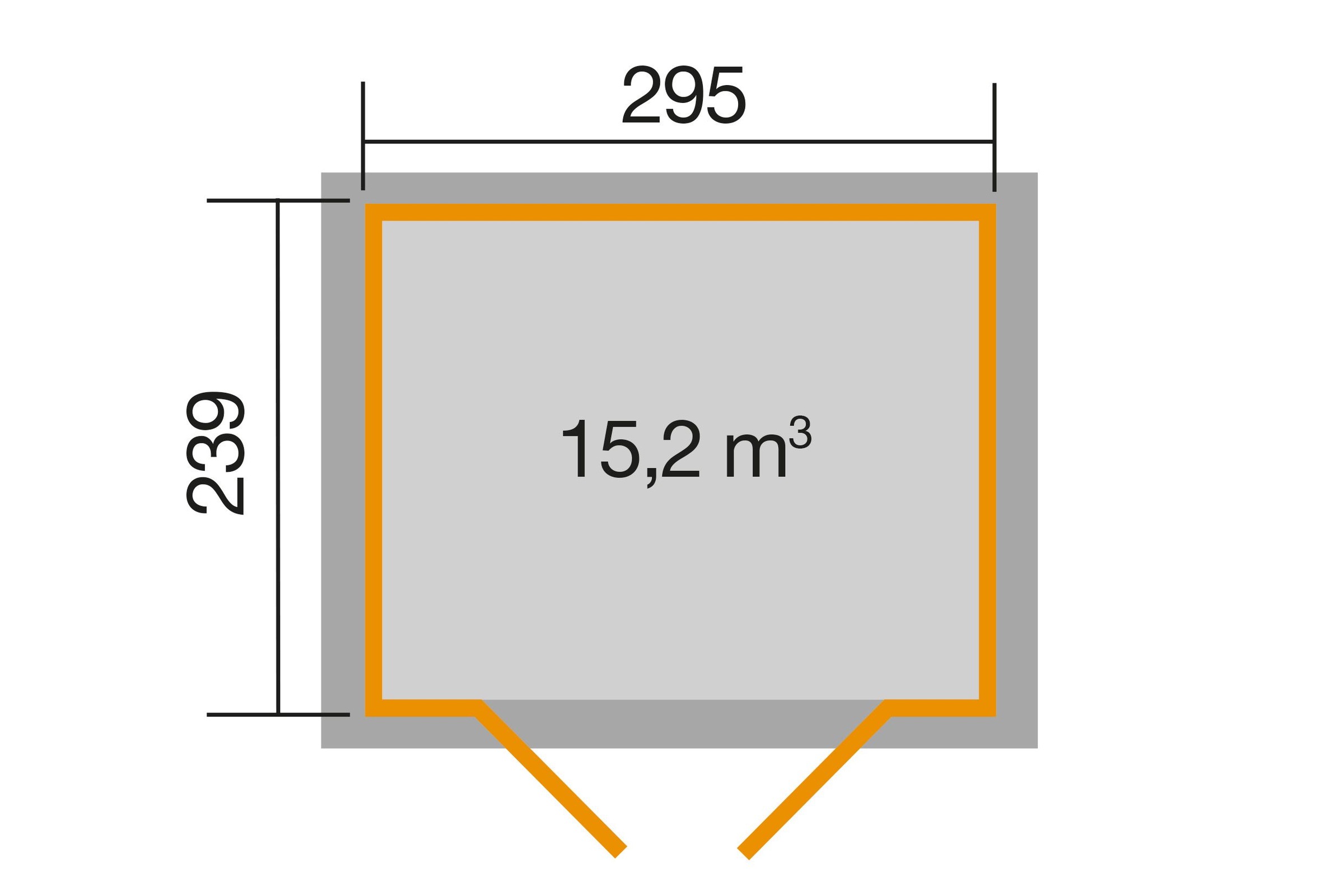 weka Gartenhaus »264 Gr. 4, 21 mm, grau«