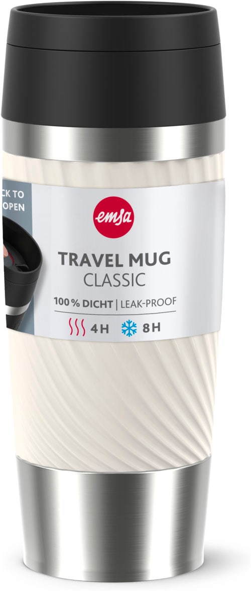 Emsa Thermobecher »Travel Mug Classic Twist« 0,36 Liter, Comfort-Schraubverschluss, Quick-Press, auslaufsicher