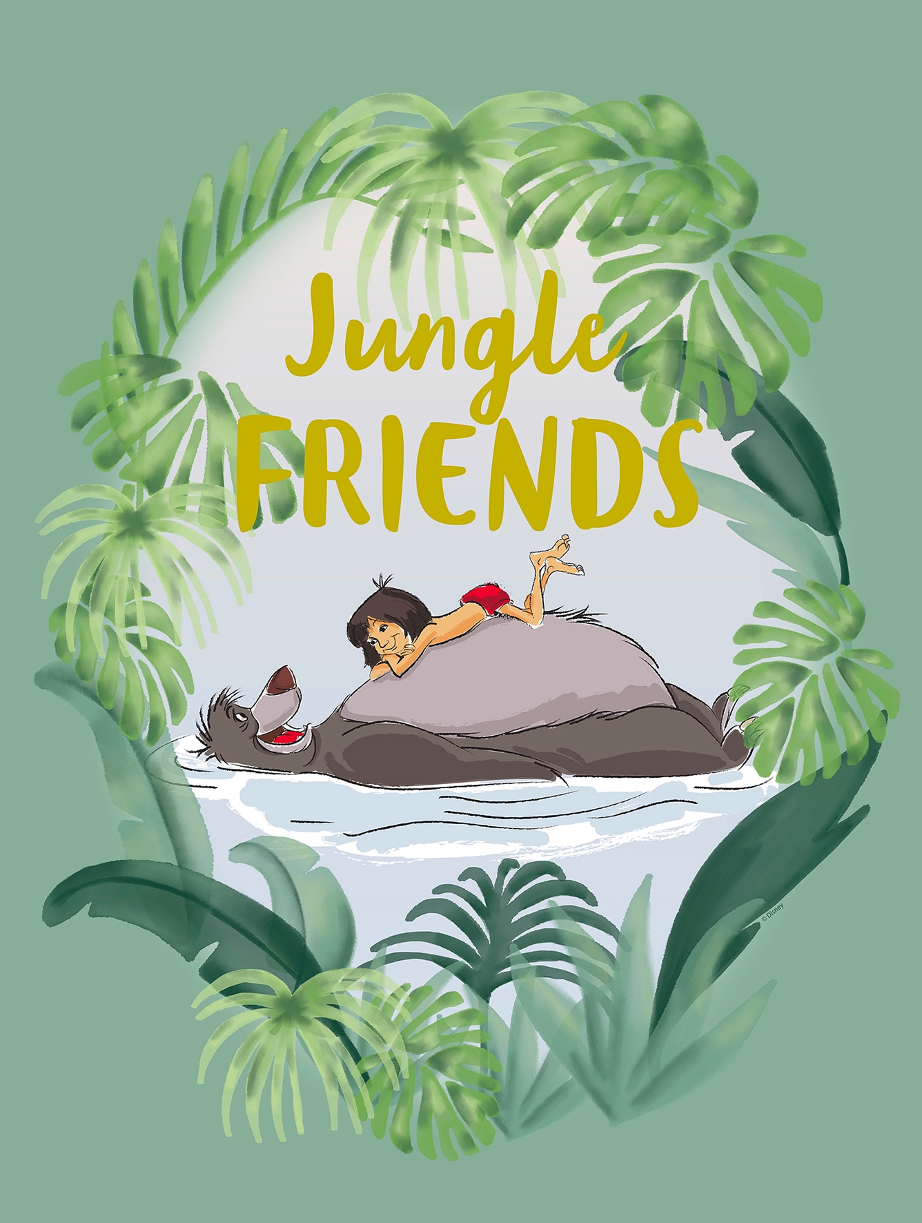 Poster »Jungle Book Friends«, Disney, (1 St.), Kinderzimmer, Schlafzimmer, Wohnzimmer