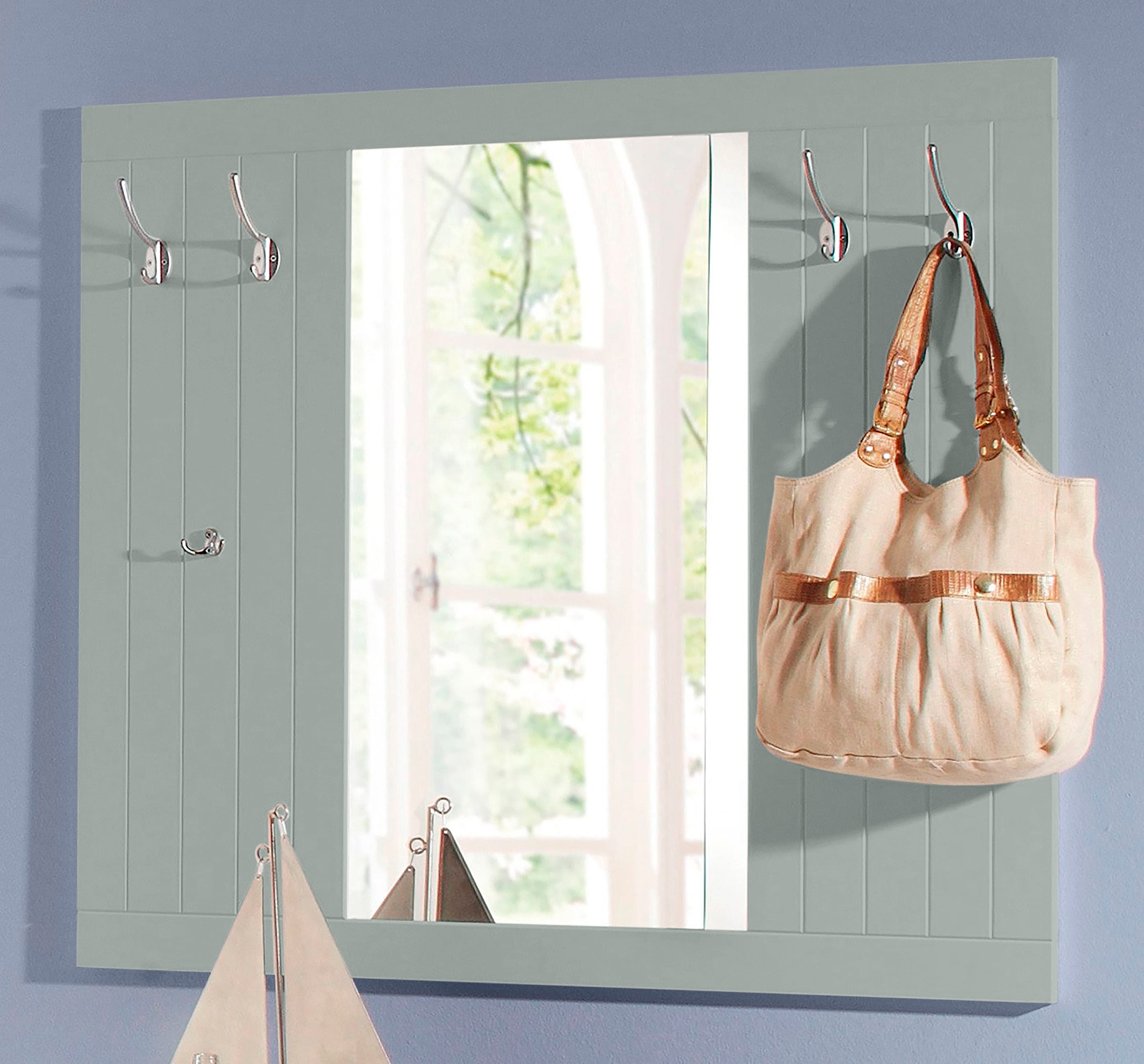 Home affaire Garderobenpaneel "Nekso", mit Spiegel, Breite 116 cm, aus MDF oder Massivholz, FSC