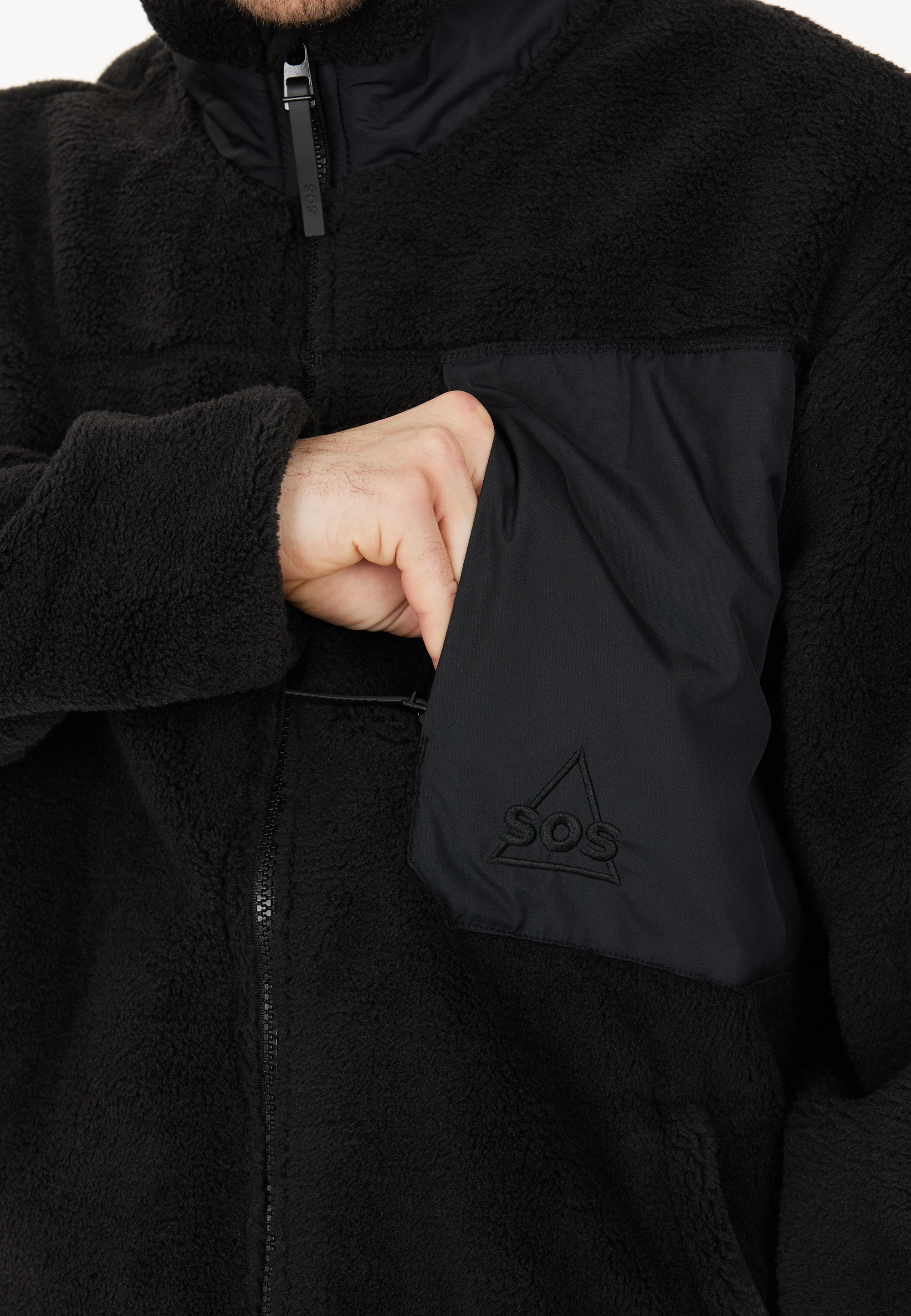 SOS Fleecejacke »La Grave«, mit praktischer Brusttasche