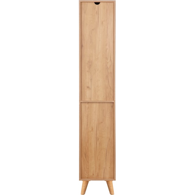 andas Hochschrank »Lund Badschrank skandinavisches Design mit viel  Stauraum«, Badmöbel, 2 Türen und 1 Schublade, Breite 35cm | BAUR