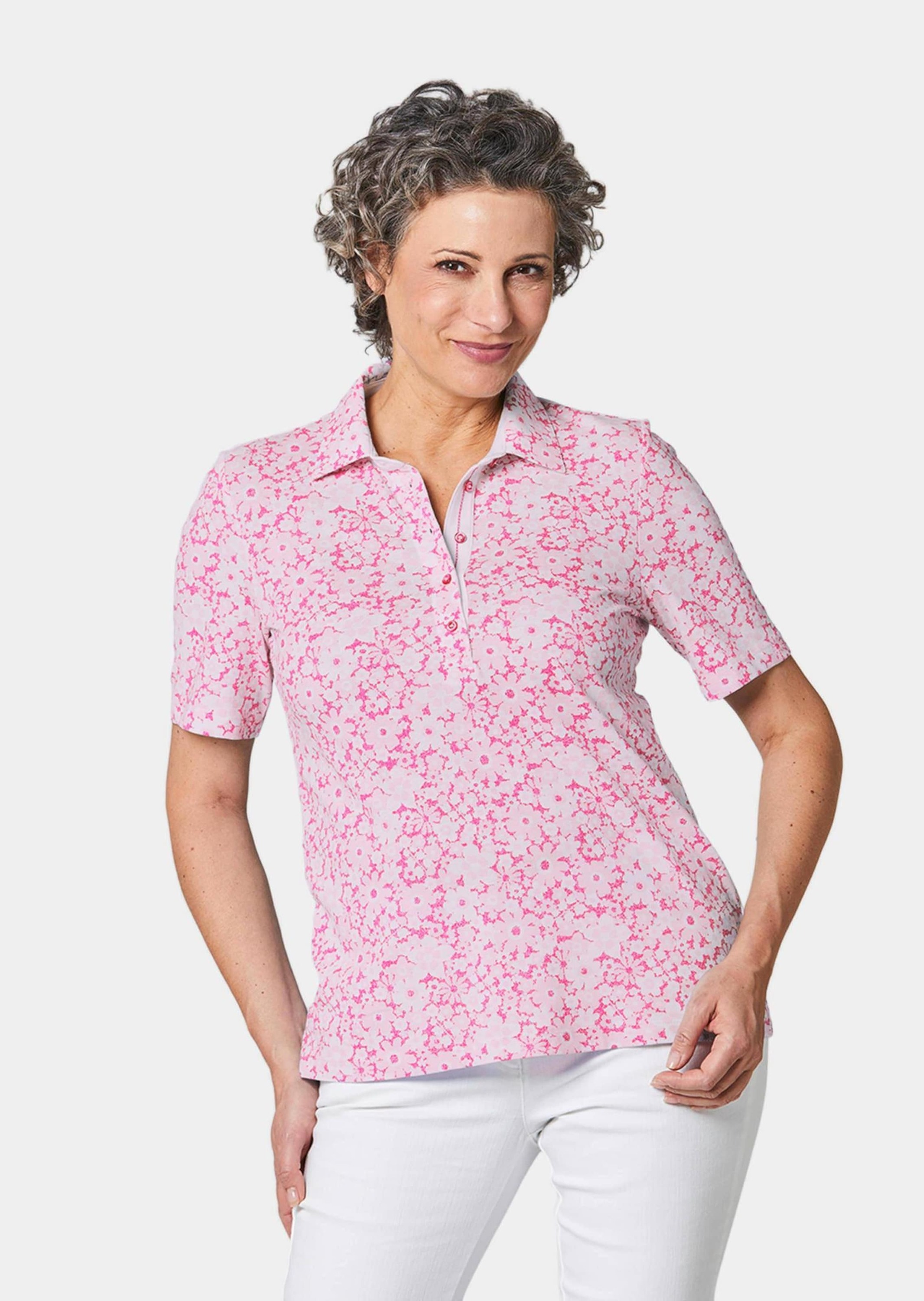 GOLDNER Poloshirt »Pikee-Druckpoloshirt«