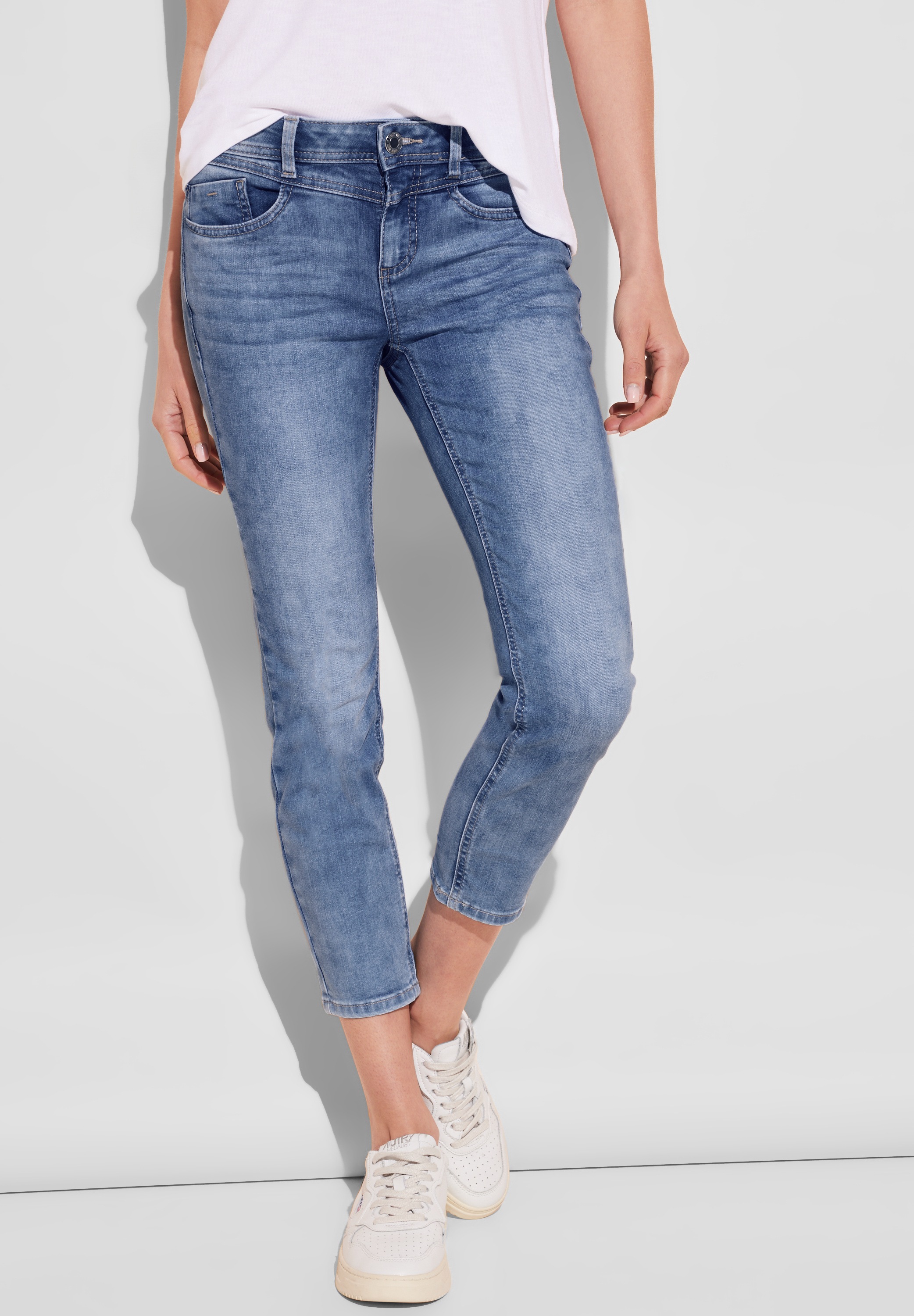 STREET ONE Gerade Jeans, aus Baumwolle mit Stretchanteil