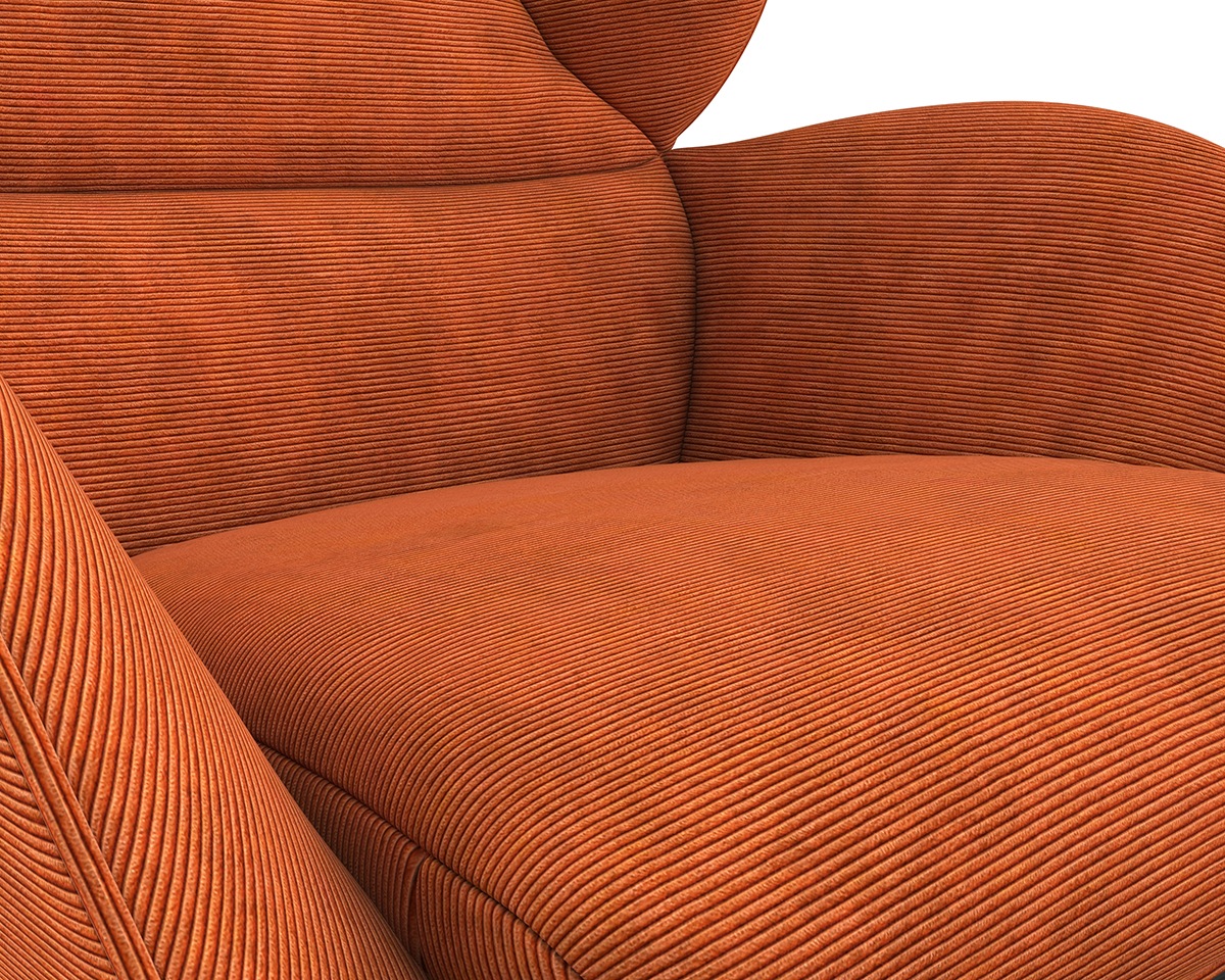 FLEXLUX Ohrensessel »Adria Designsessel, Loungesessel,«, Stil & Komfort, organische Form, Fuß Holz schwarz