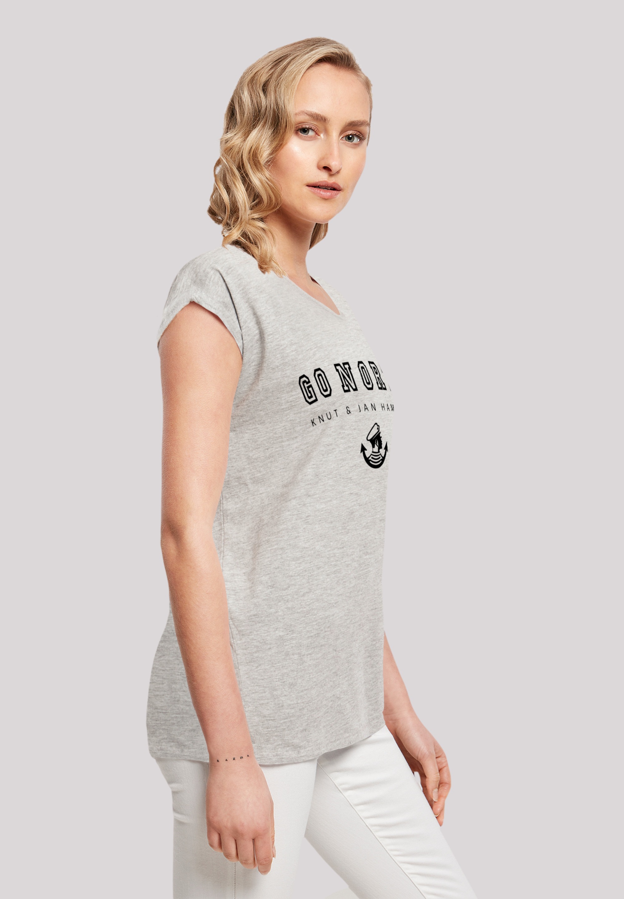 F4NT4STIC T-Shirt »Go North Knut & Jan Hamburg«, Print