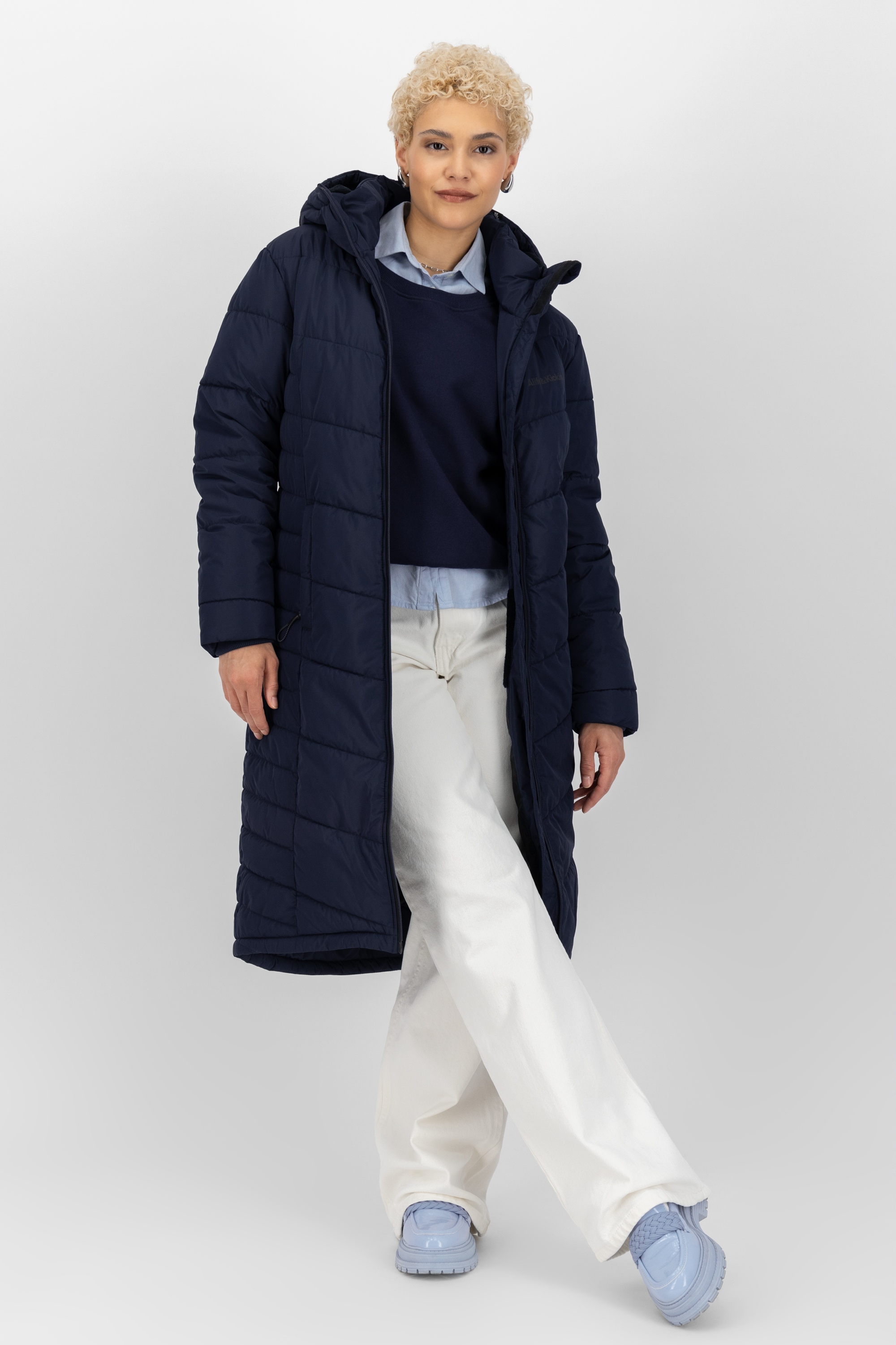 Alife & Kickin Winterjacke »Damen VedaAK A Parka«, Leichter gefütterter Mantel mit weichem Teddyfell Innenfutter