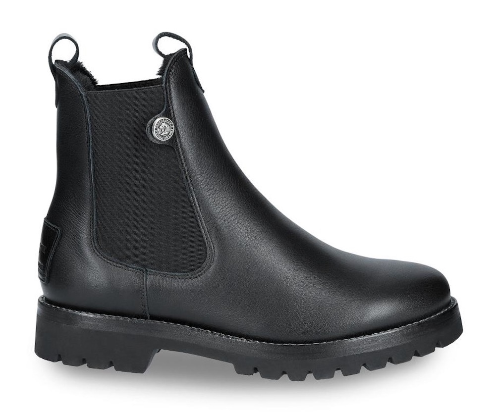 Panama Jack Chelseaboots »Francesca Igloo«, Stiefelette, Boots, Blockabsatz, Profilsohle, mit Lammfellfutter