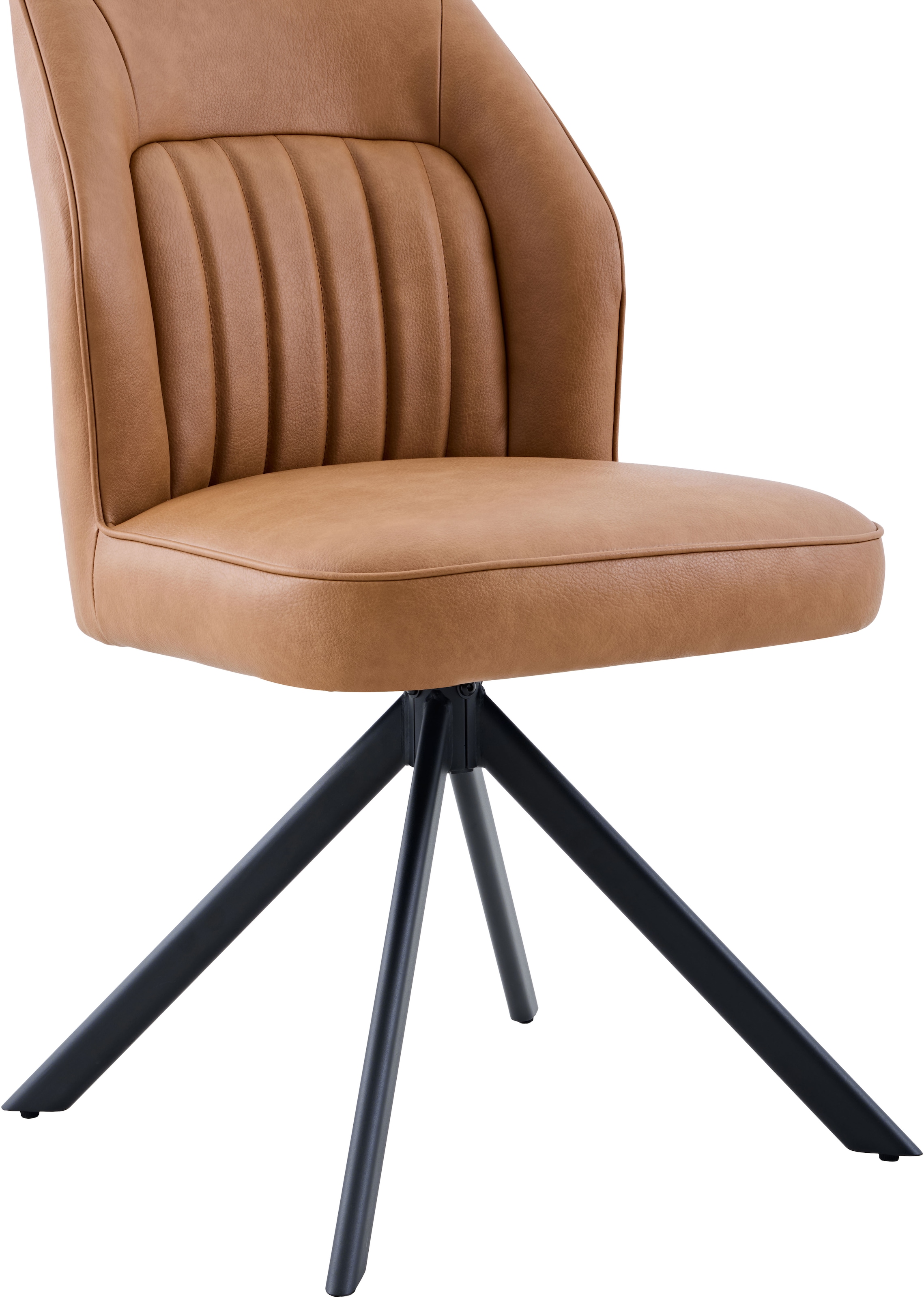 HELA 4-Fußstuhl »PRIZZI« (Set) 1 Stk.4-Fuß, 360° drehbar, Gestell oval, gepolstert, Lederoptik