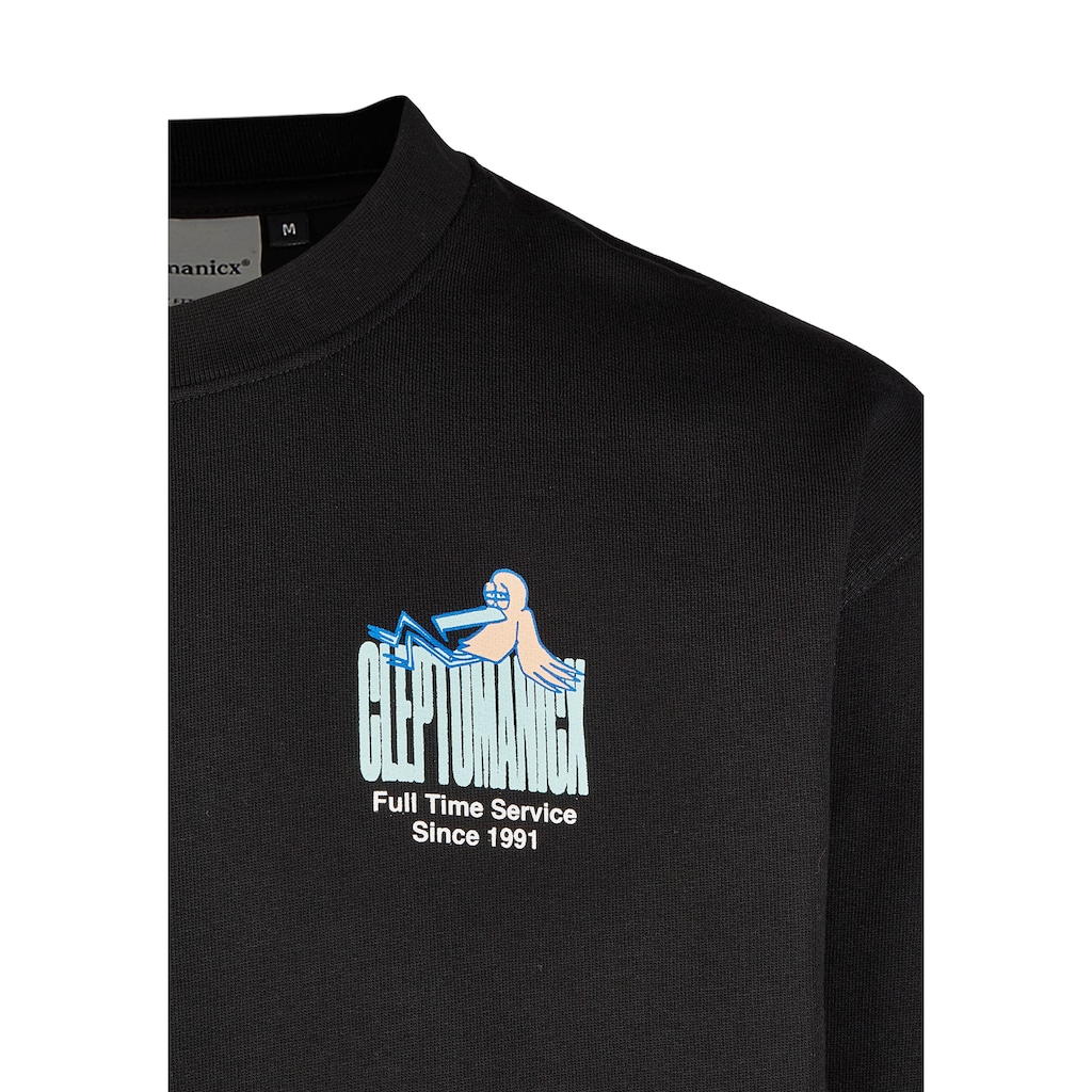 Cleptomanicx Sweatshirt »Full Time Service«, mit coolem Rückenprint