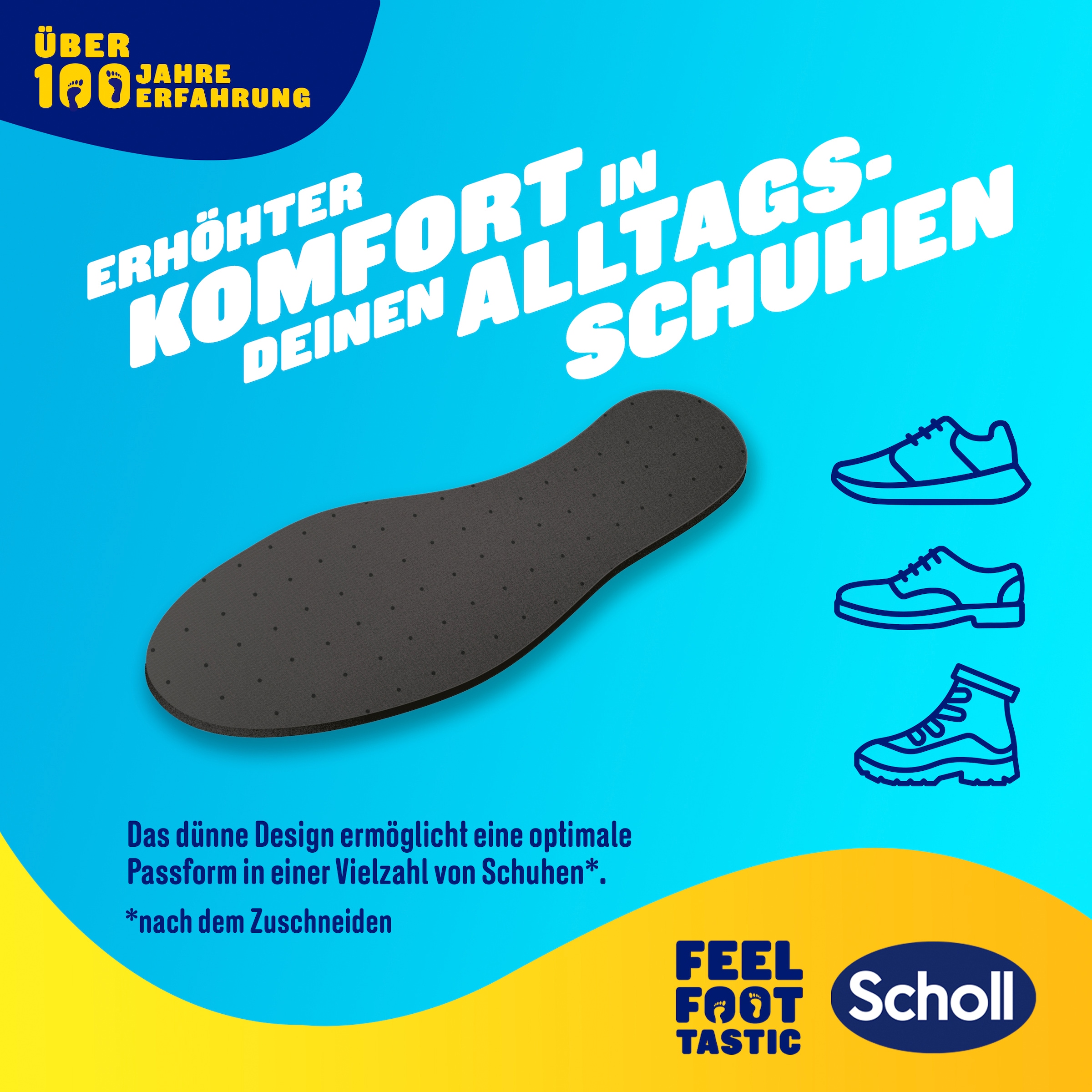 Scholl Einlegesohlen »frische Einlegesohlen«, (Packung, extra dünn, 1 Paar)