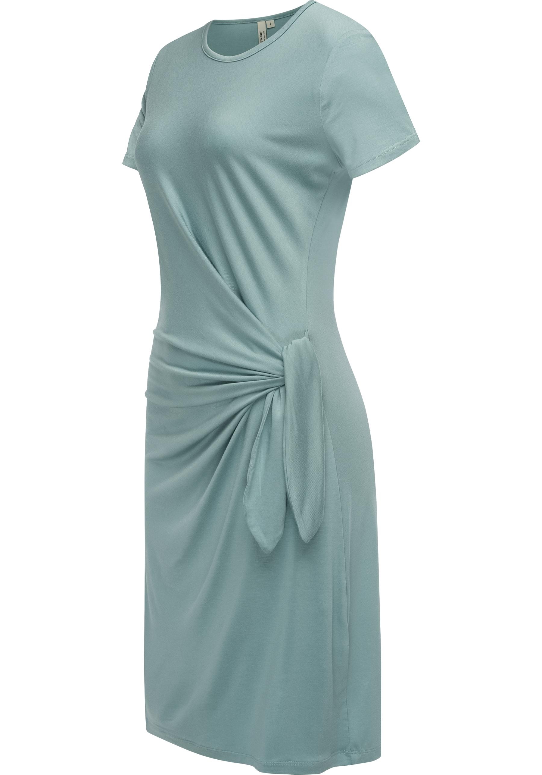 Ragwear Shirtkleid »Knotta«, Kurzarm Sommerkleid mit seitlichem Bindeband