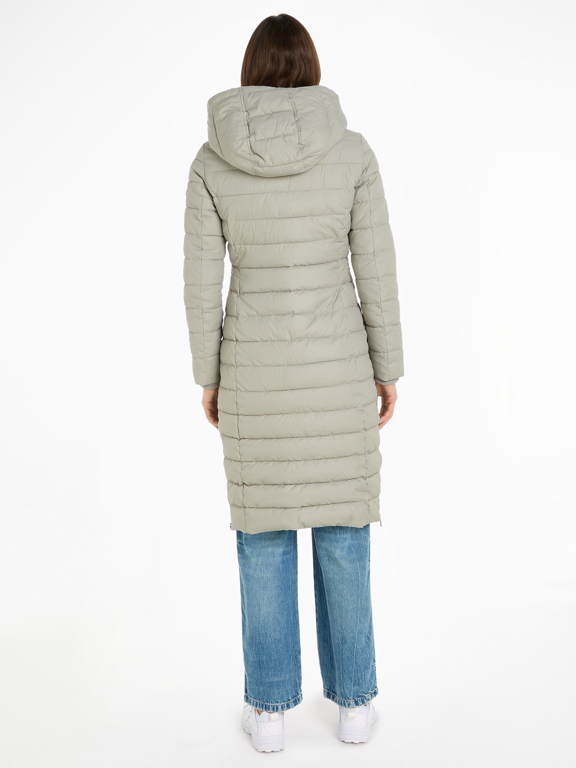 mit Tommy bestellen »TJW Logo-Stickerei Jeans Steppmantel BASIC BAUR Jeans HOODED | COAT«, Tommy