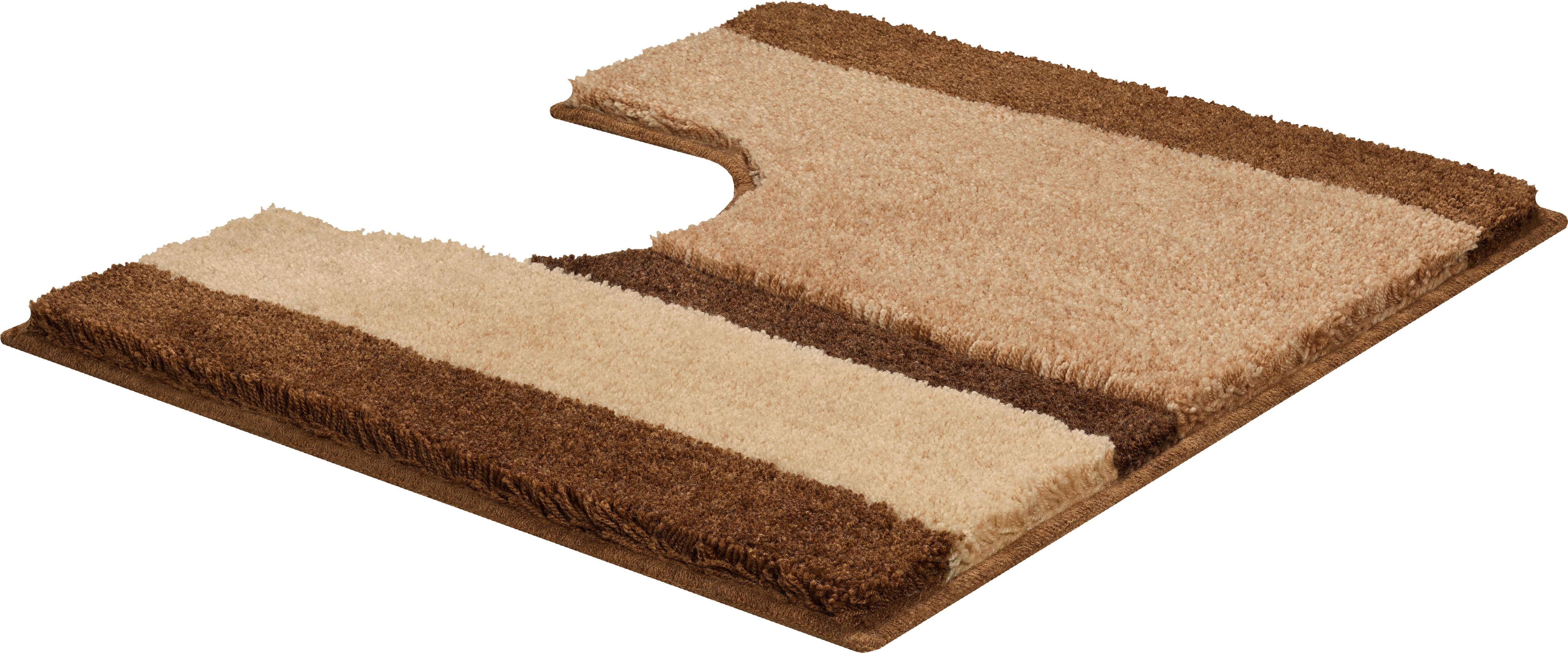 Grund "Room" Höhe 24 mm rutschhemmend beschichtet fußbodenheizungsgeeignet besonders dichter Flor, Badematte mit Streifen