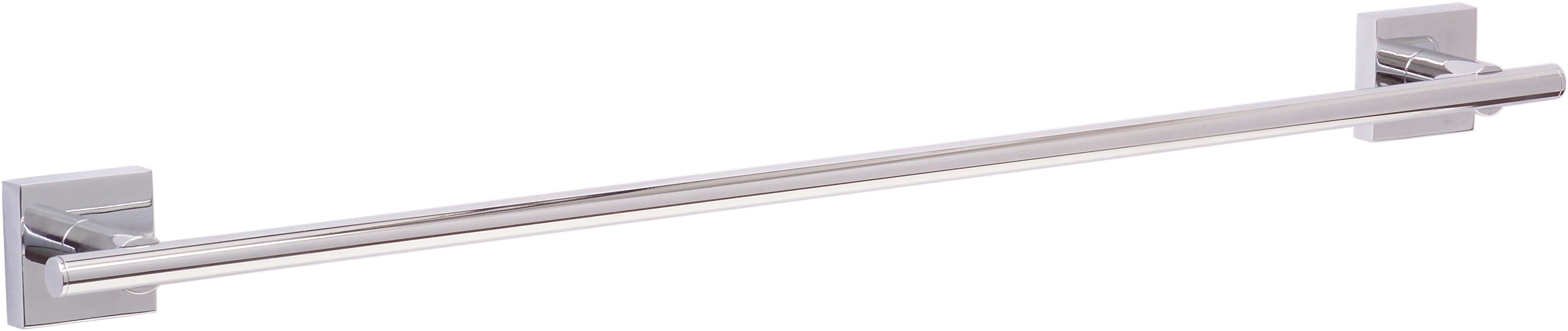 tesa Handtuchstange "EKKRO Badetuchstange ohne Bohren - 5 cm : 64,5 cm : 6,0 cm" selbstklebende Handtuchhalterung - chrom - silber glänzend