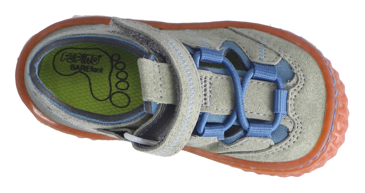 PEPINO by RICOSTA Barfußschuh »Jerry WMS: mittel«, Barfußschuh mit Gummizug u. Klett, Größenschablone zum Download