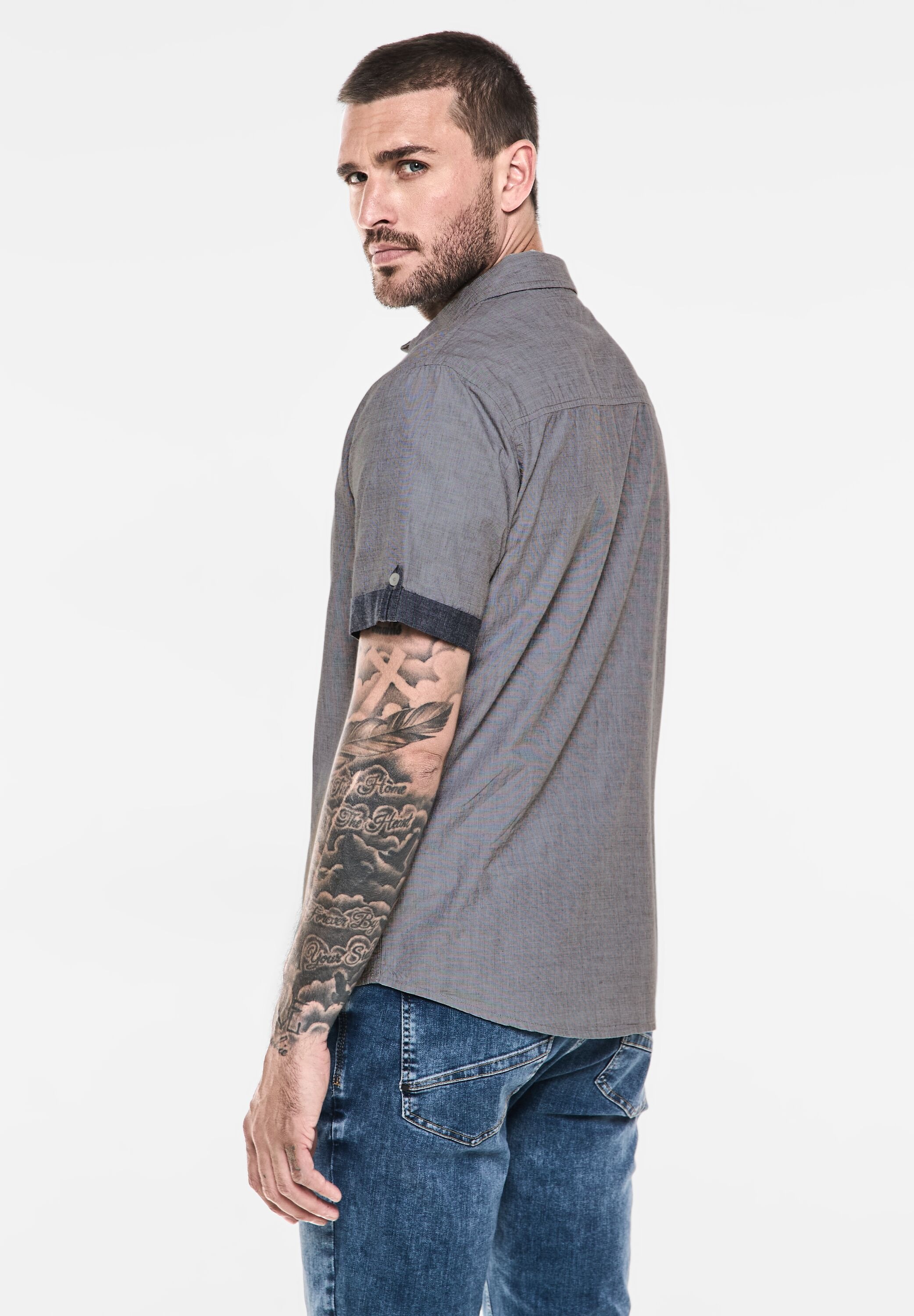 STREET ONE MEN Kurzarmhemd, mit Brusttasche